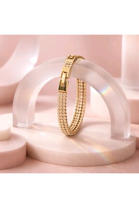 zefrimo Xuping Luxury 3 Sıra Su yolu 14K Gold Kaplama Bileklik