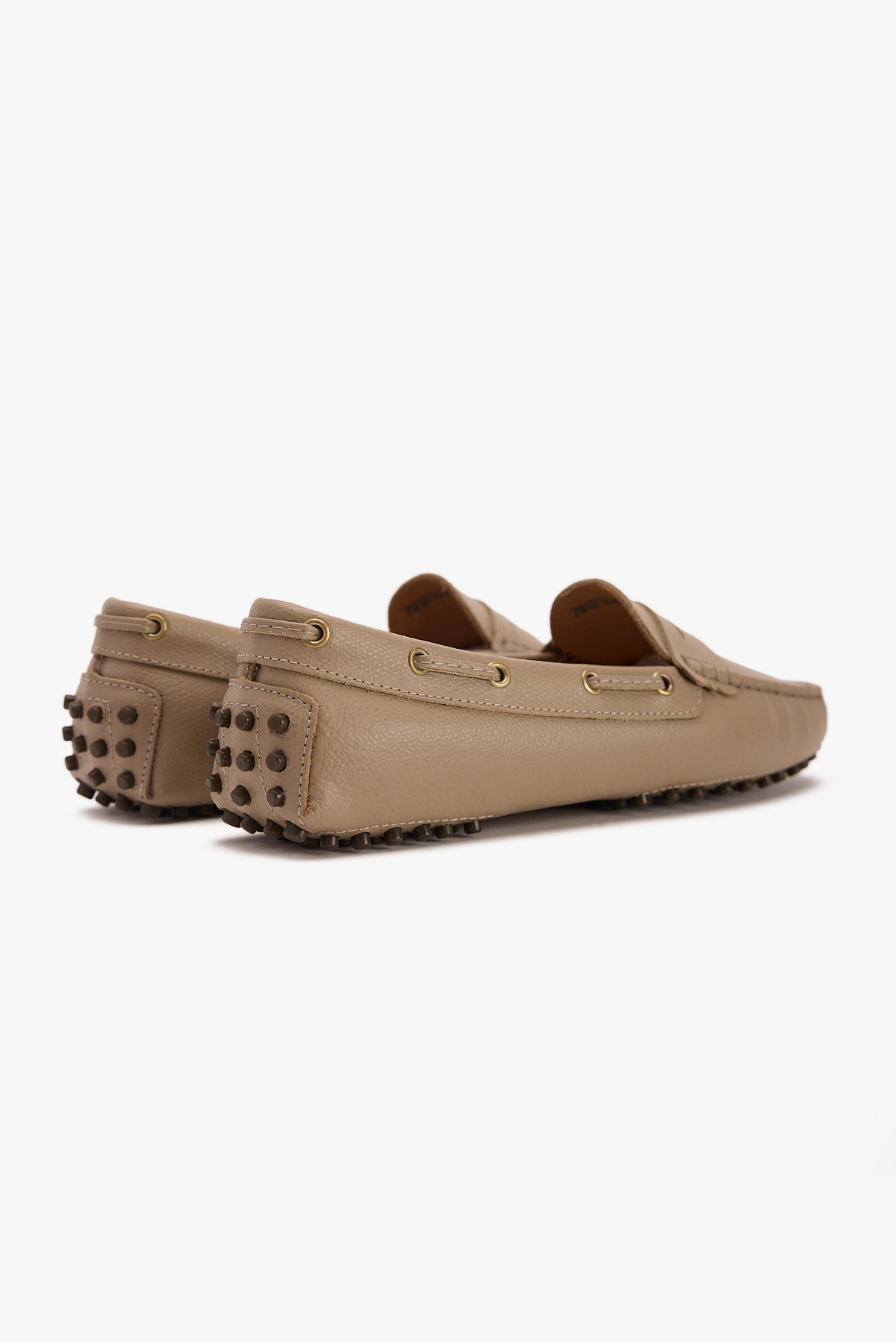 West To West Kadın Bej Deri Loafer görsel 7