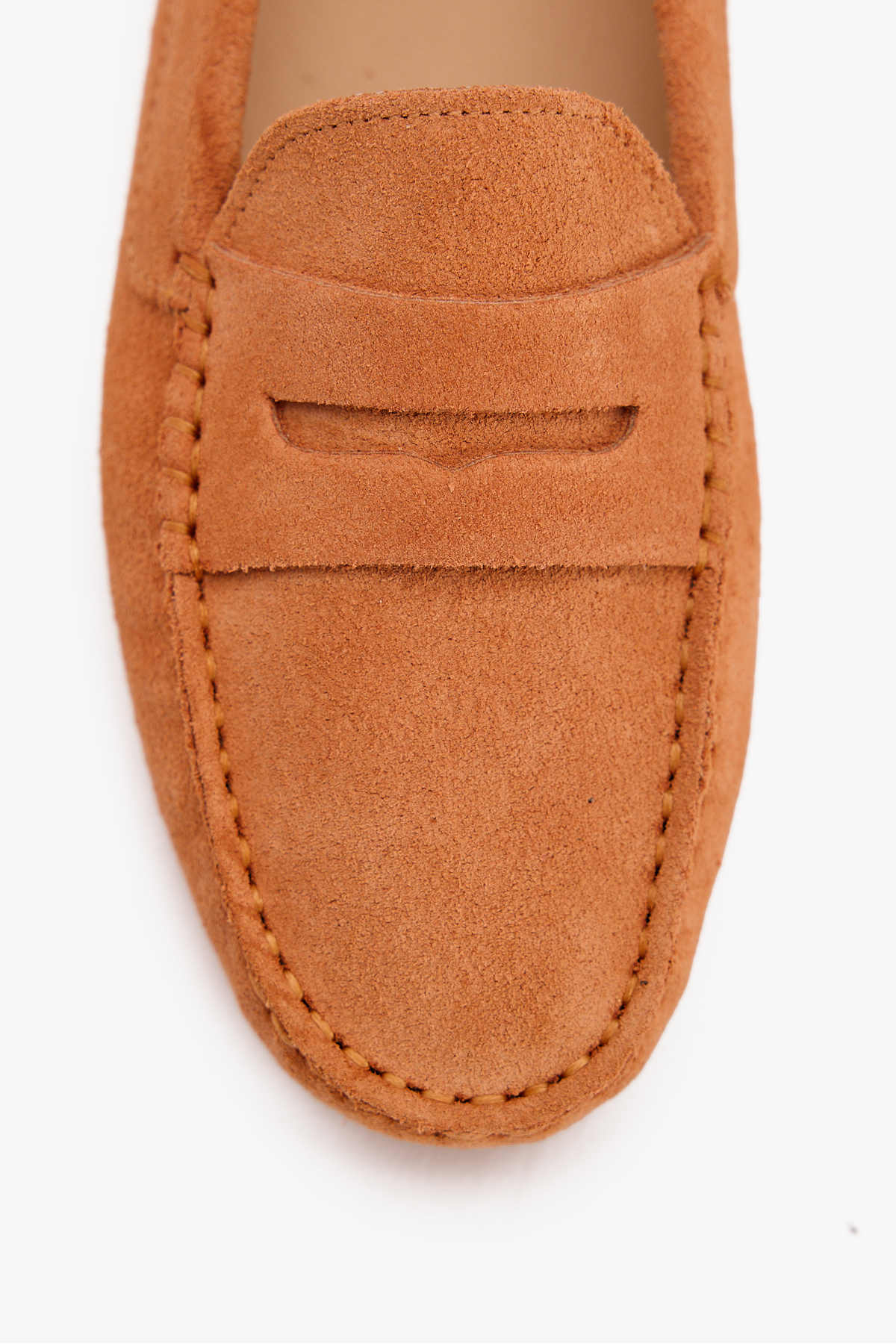 West To West Kadın Loafer Ayakkabı Hakiki Deri Oranj Süet görsel 5