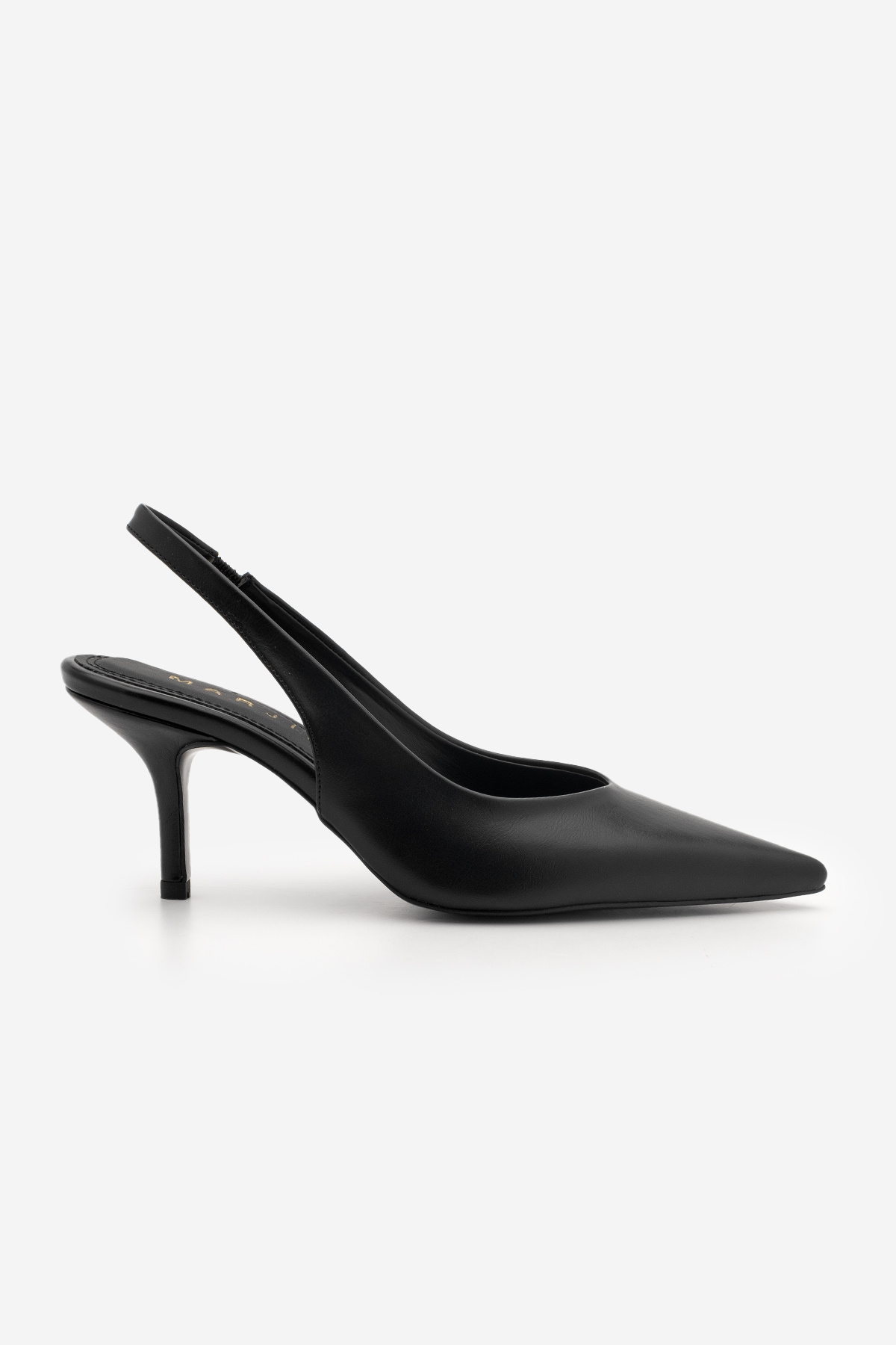 Women's Stiletto Pointed Toe Open Scarf Short Classic Heeled Shoes Dorve Black