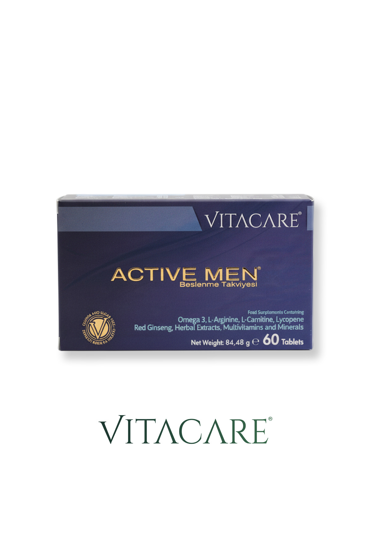 Vitacare Active Men – Erkeklere Özel Vitamin, Mineral ve Bitkisel Ekstre Takv...