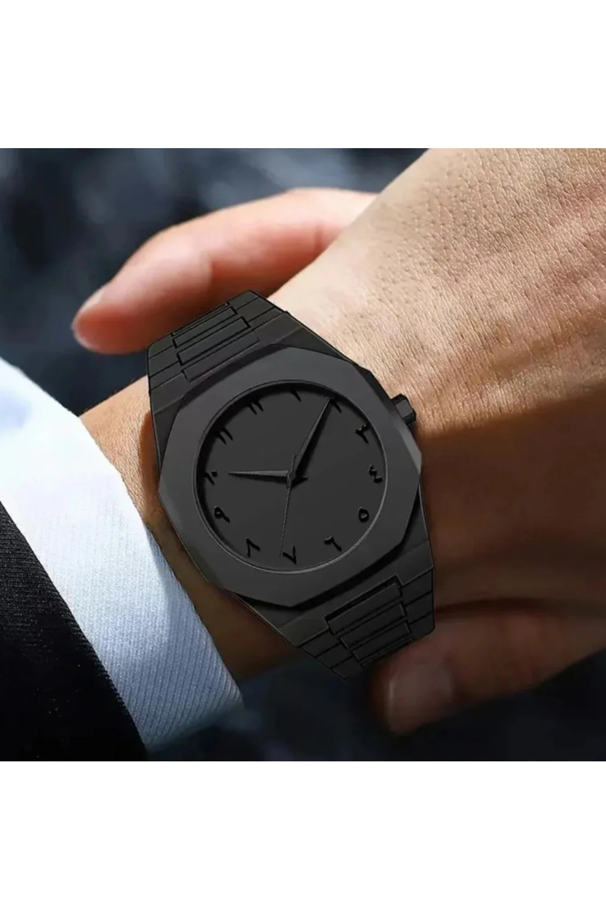 Store Polikarbon Model Arapça Karbon Kadranlı Dubai Saati, , Kutulu ساعة الكربون