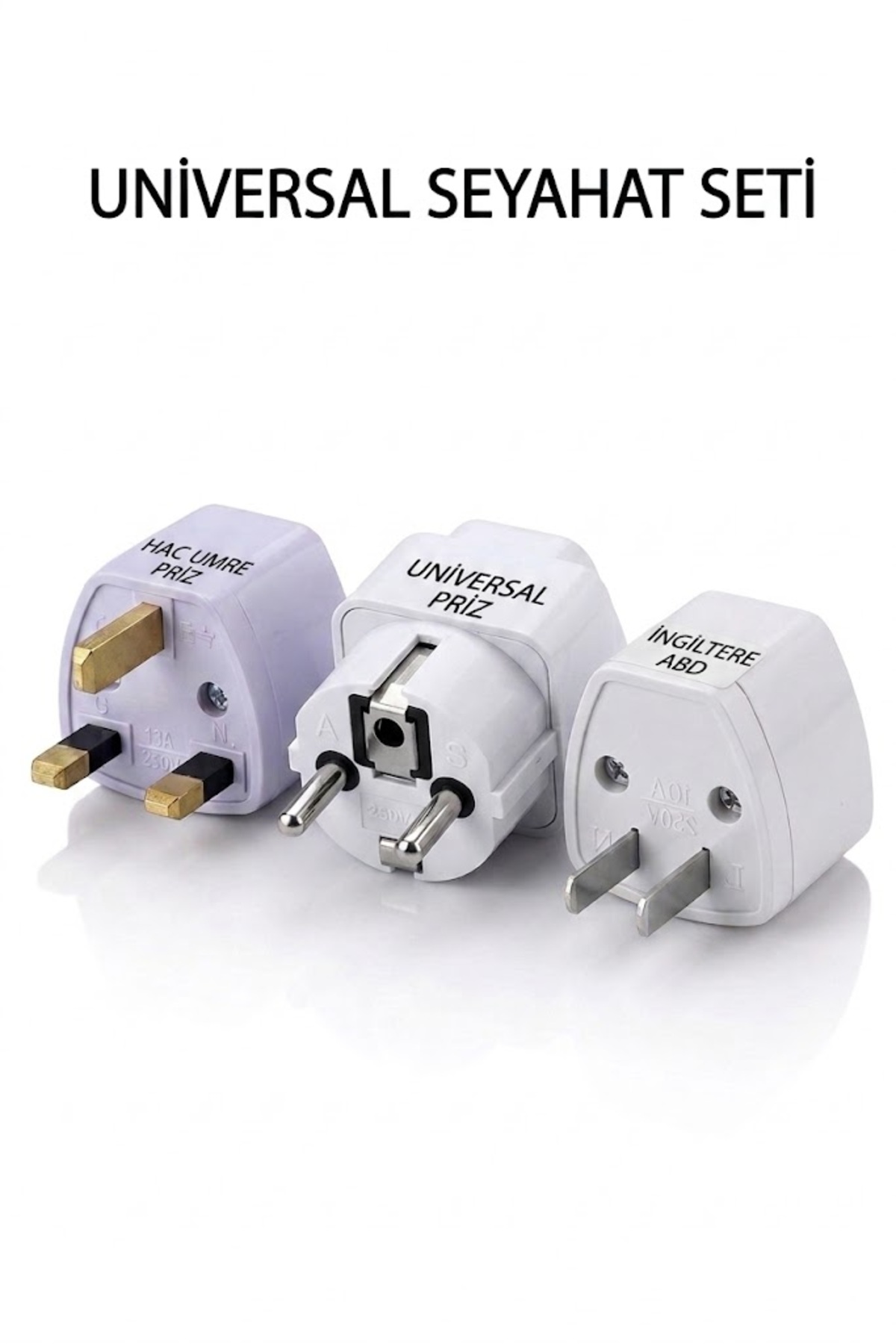 Universal Seyahat Priz 3 in 1 Priz Seti Dönüştürücü Elektrik Prizi Evrensel Seyahat Set