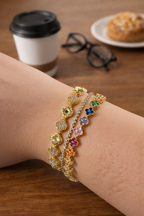 XUPING JEWELRY Renkli yonca bileklik Xp marka