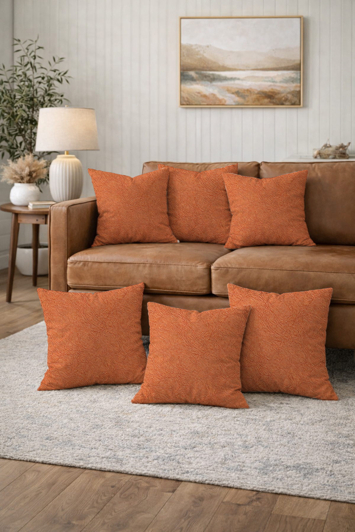 Orange Modern Design 43x43cm 6Seater Cushion Pillowcase