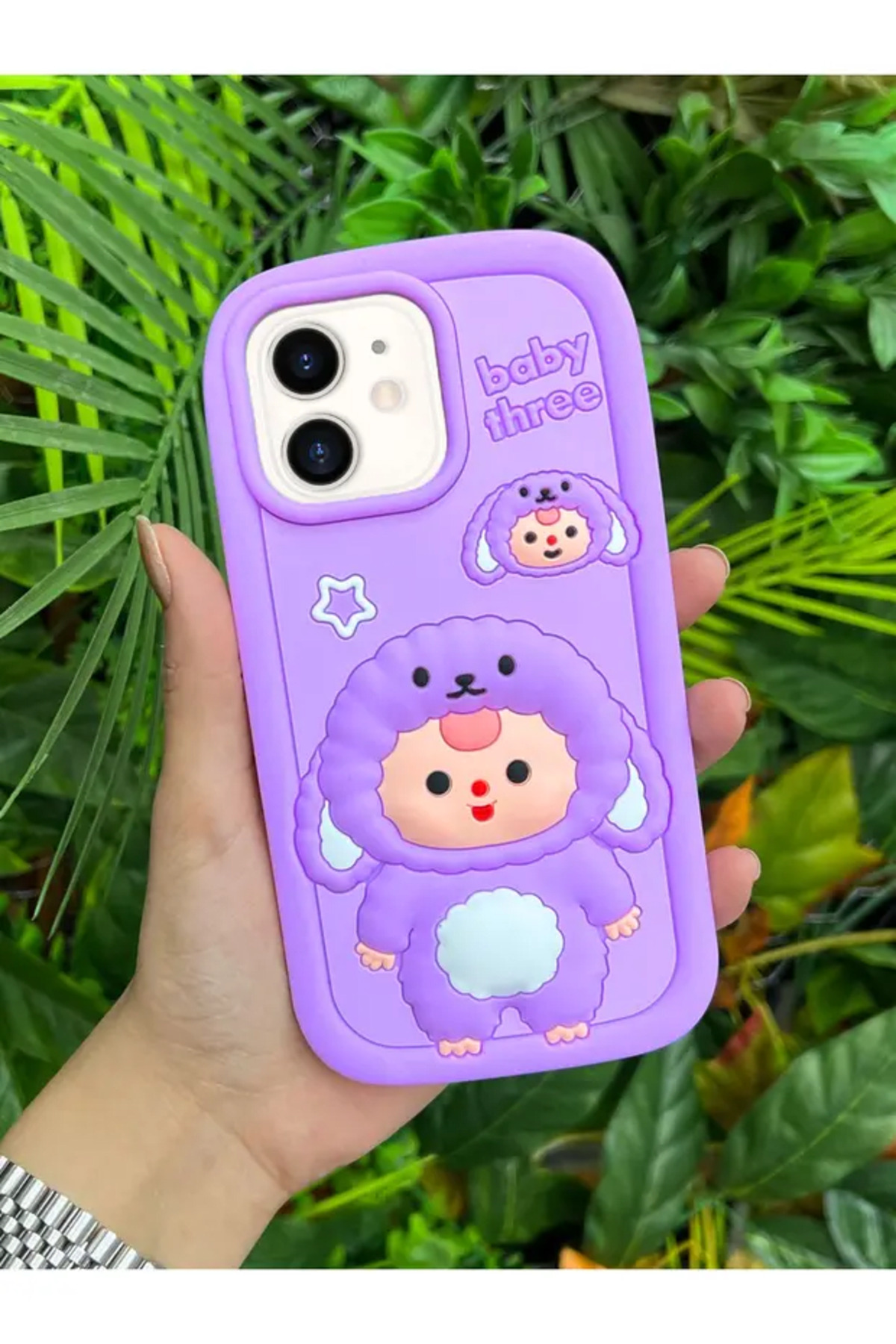 iPhone 12 & 12 Pro Compatible Shock Absorbing Soft Texture 3d Sweet Sheep Pattern Premium Phone Case