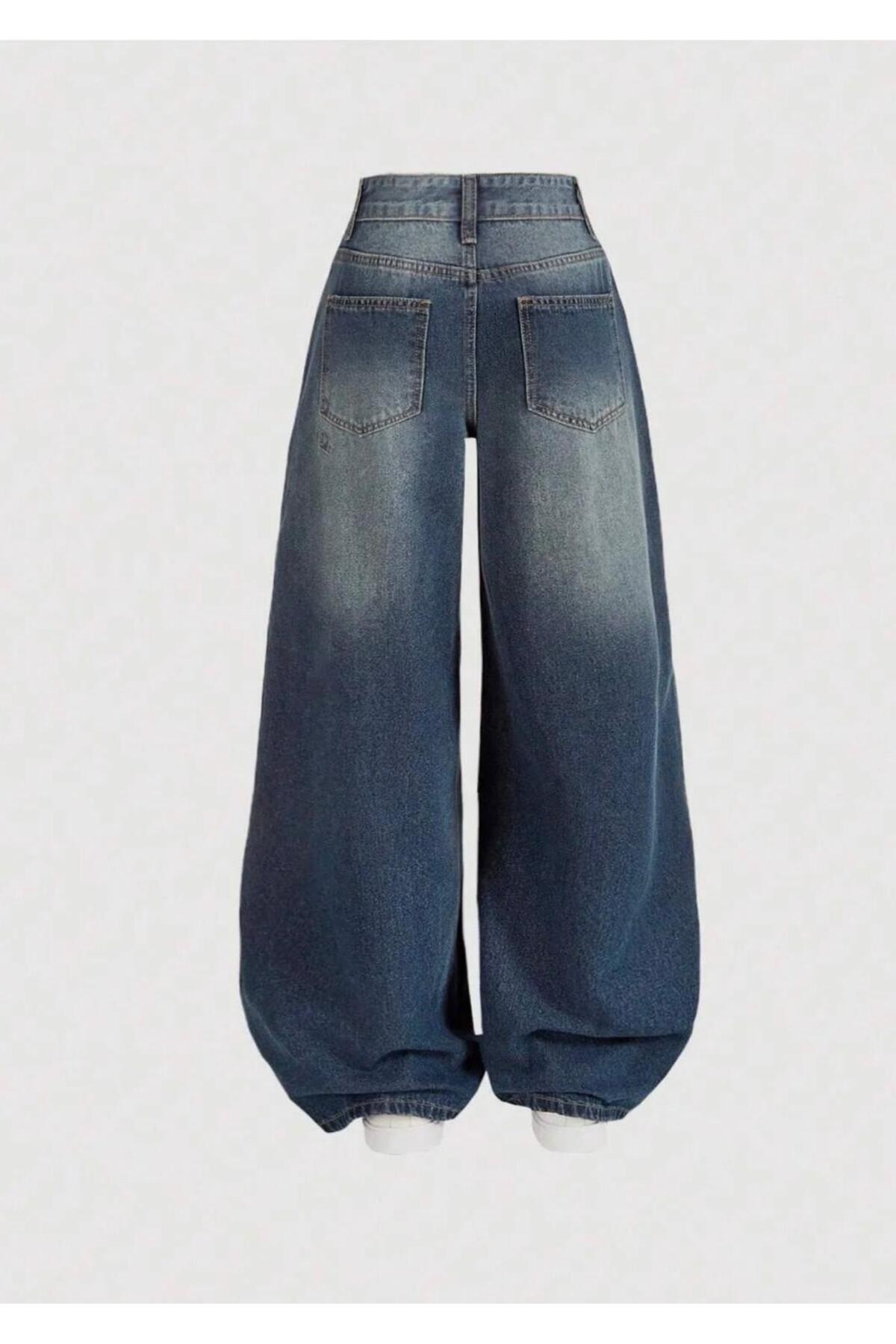 Fro line  Kadın yeşil tint yüksek bel Jean pantolon - Görsel 2