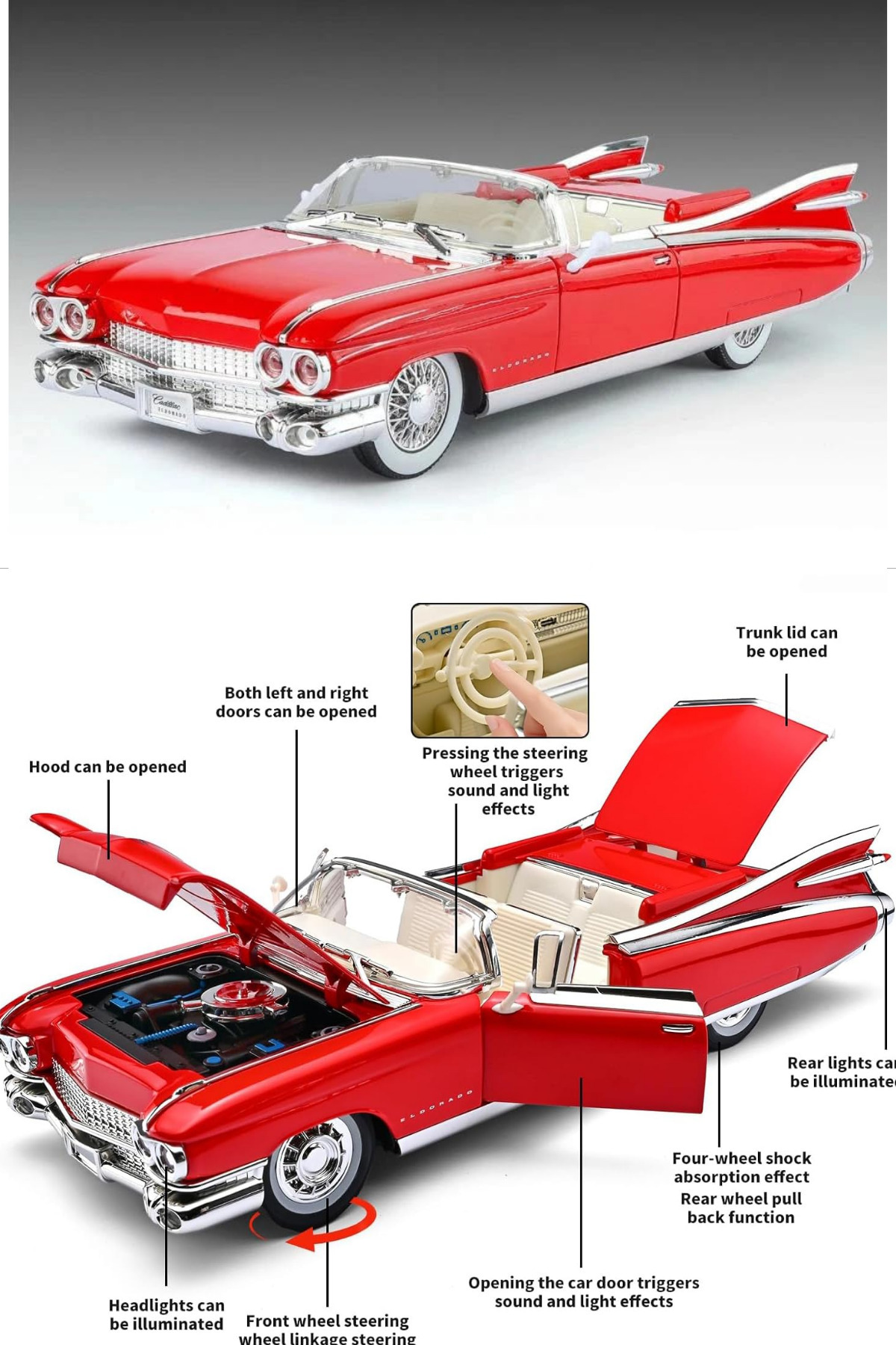 shop 1959 Cadillac Eldorado Biarritz 1:24 Ölçekli Döküm Klasik