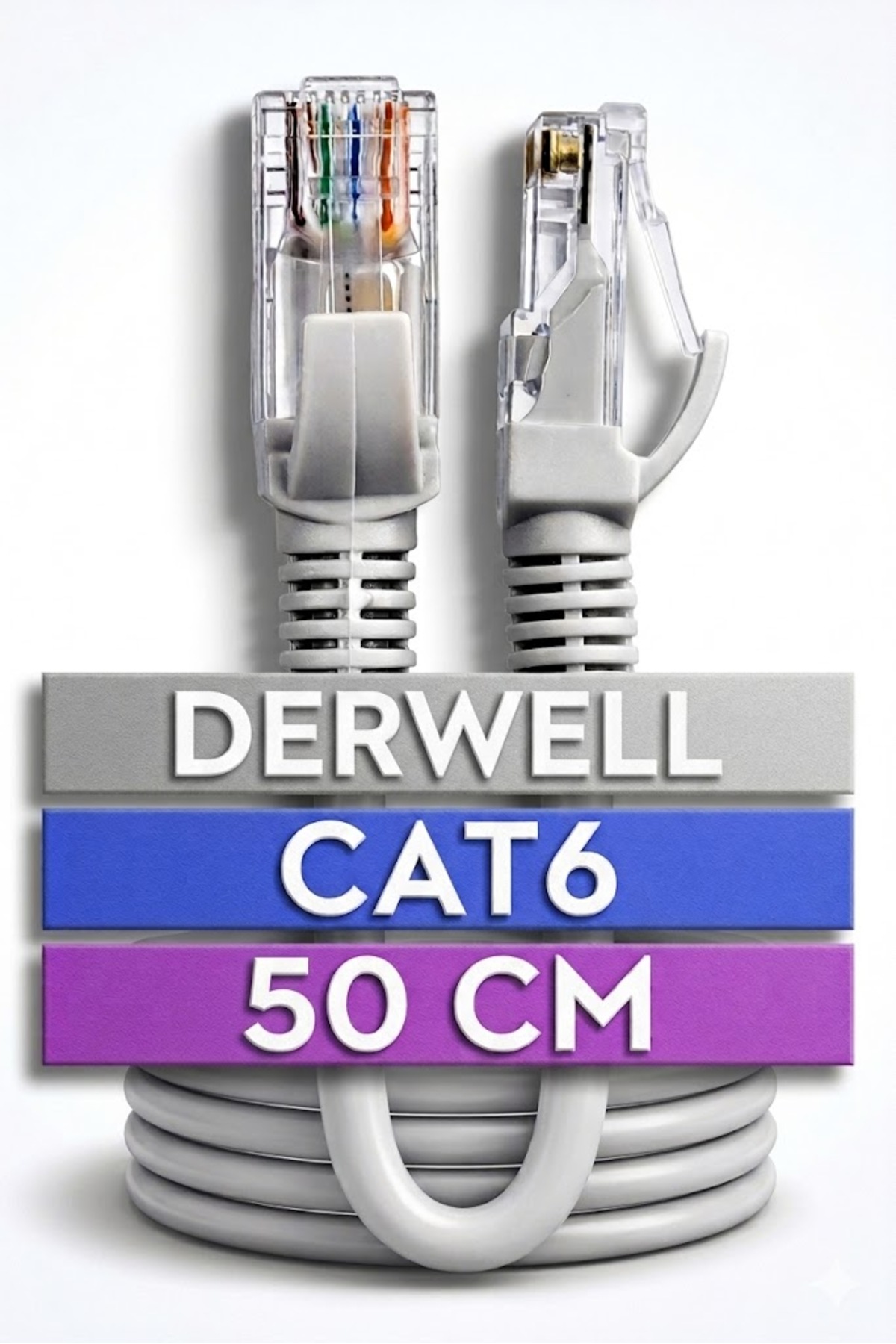 50 Cm Cat6e 8p8c Rj45 Network Internet Ethernet Bilgisayar Kablosu Modem Lan Rj45 Patch Kablo
