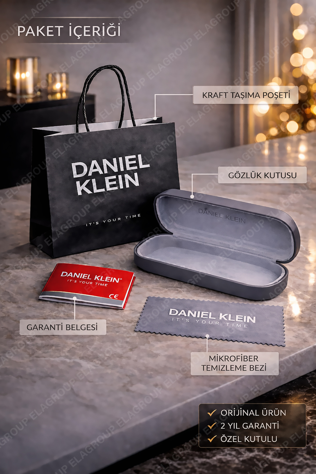 Daniel Klein  Polarize - UV400 Korumalı Siyah Renk Orijinal Erkek Güneş Gözlüğü 49 Ekartman DKG6290C1 - Görsel 4