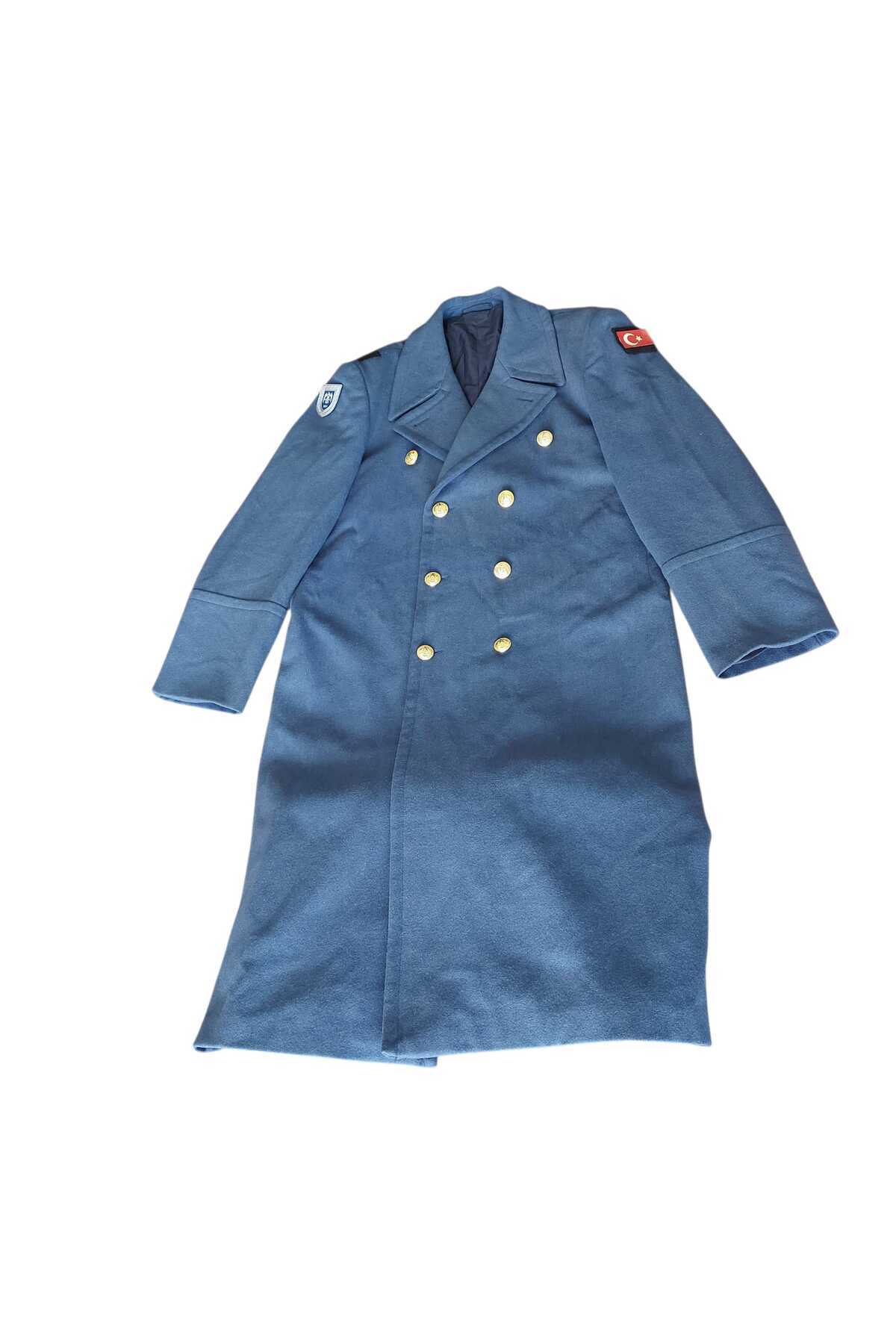 kho military design  Gök Mavisi Renk Hava Kuvvetleri Yün Tören Kaput (50-6/M-L Beden) (Lütfen Açıklamayı Okuyuz) - Görsel 7