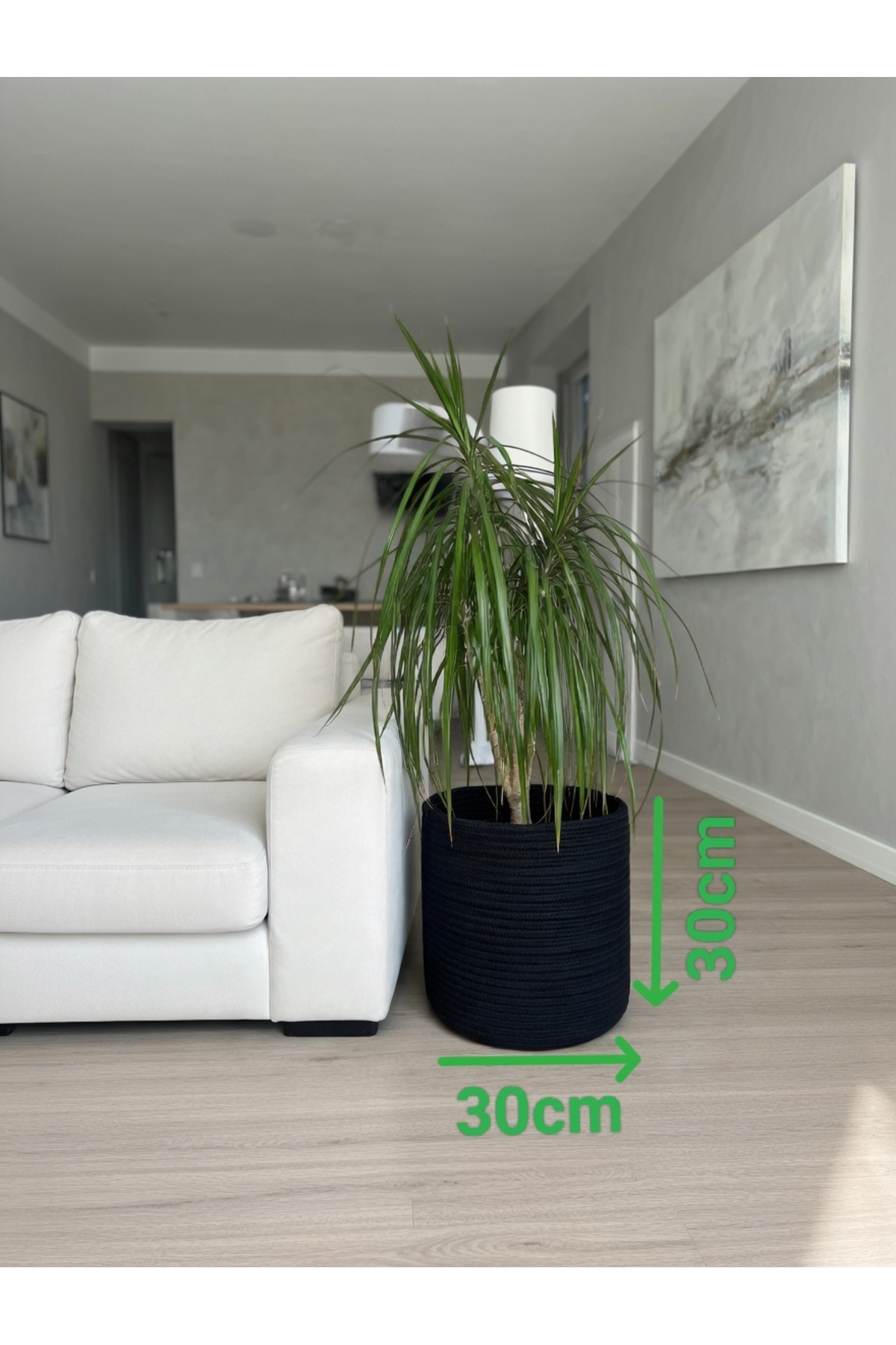 HANDMADE DECORATIVE 30X30CM flower POT COVER DECORATIVE NATURAL and STYLISH