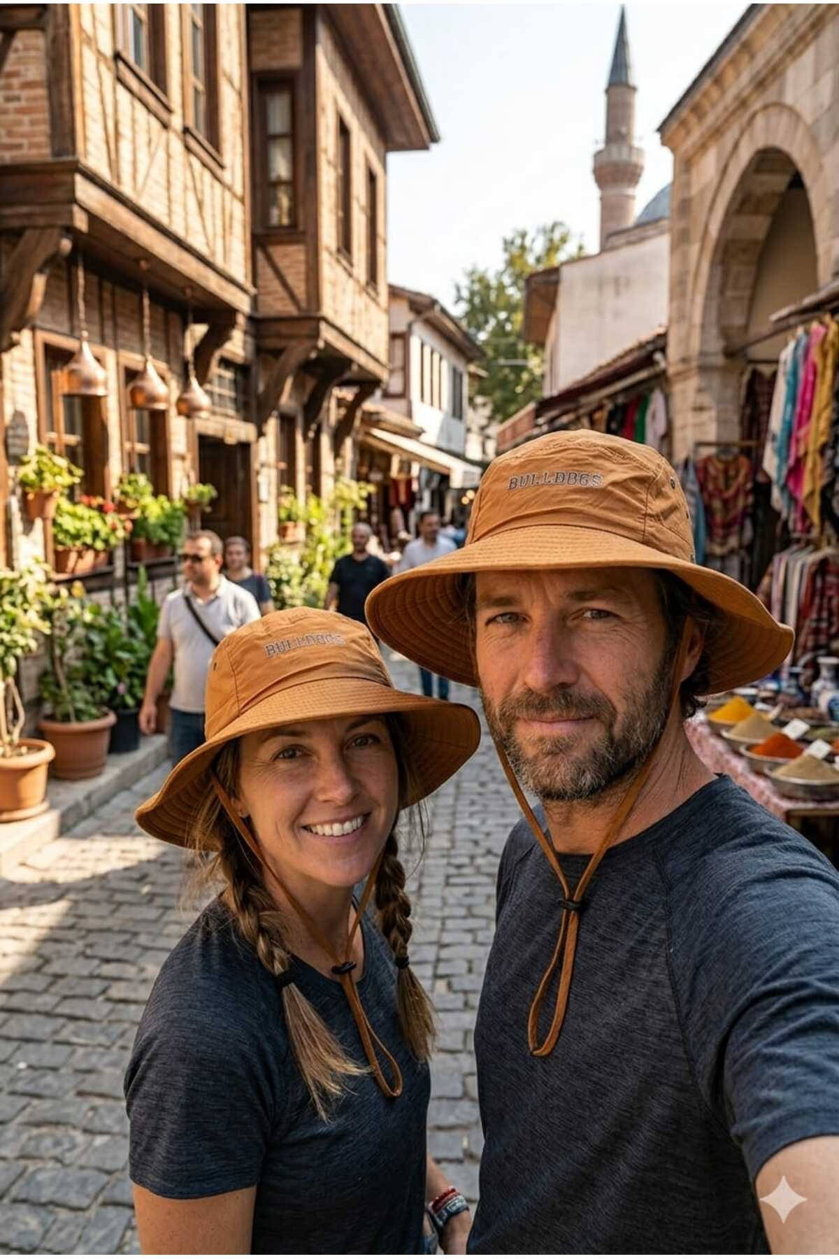 WOHOME Unisex Outdoor Safari Şapka İpli Geniş Kenarlı Kamp Balıkçı görsel 3