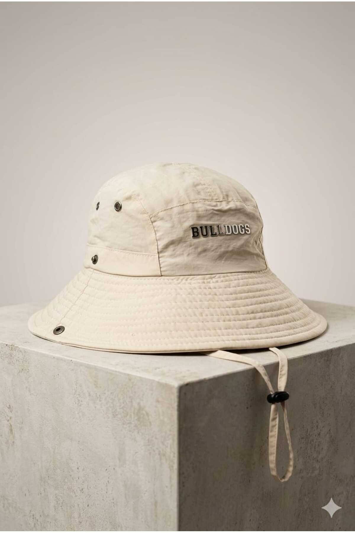 WOHOME Unisex Outdoor Safari Şapka İpli Geniş Kenarlı Kamp Balıkçı