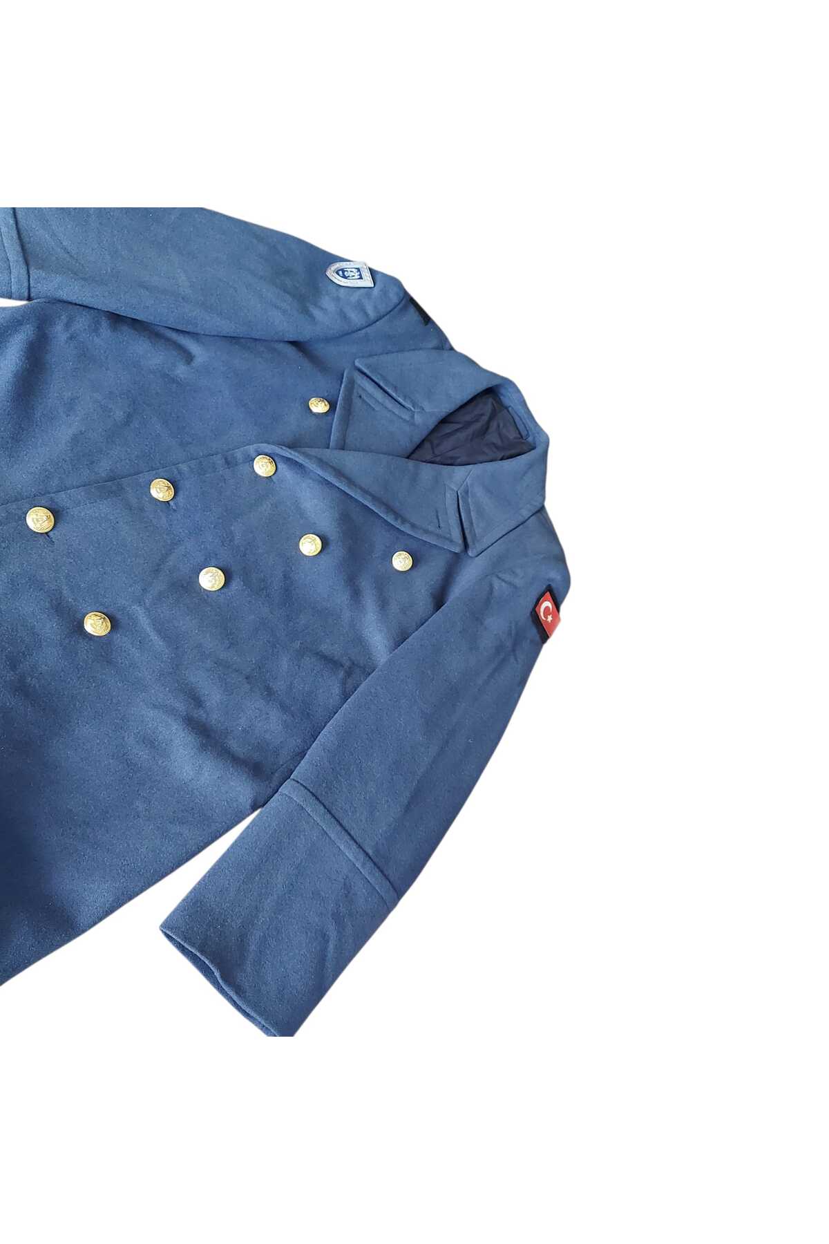 kho military design  Gök Mavisi Renk Hava Kuvvetleri Yün Tören Kaput (50-6/M-L Beden) (Lütfen Açıklamayı Okuyuz) - Görsel 4