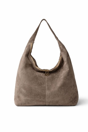 byFOX Fashion Gerçek Süet Deri Maxi Boy Salaş Çanta F-0013