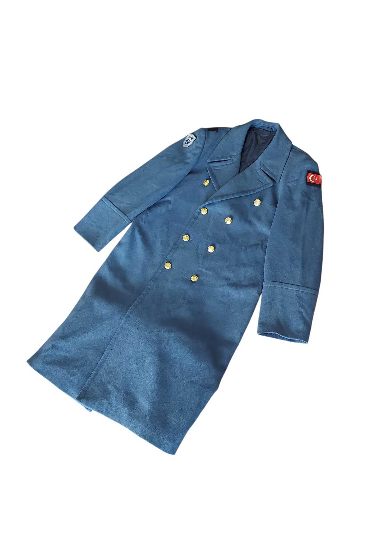 kho military design  Gök Mavisi Renk Hava Kuvvetleri Yün Tören Kaput (50-6/M-L Beden) (Lütfen Açıklamayı Okuyuz)