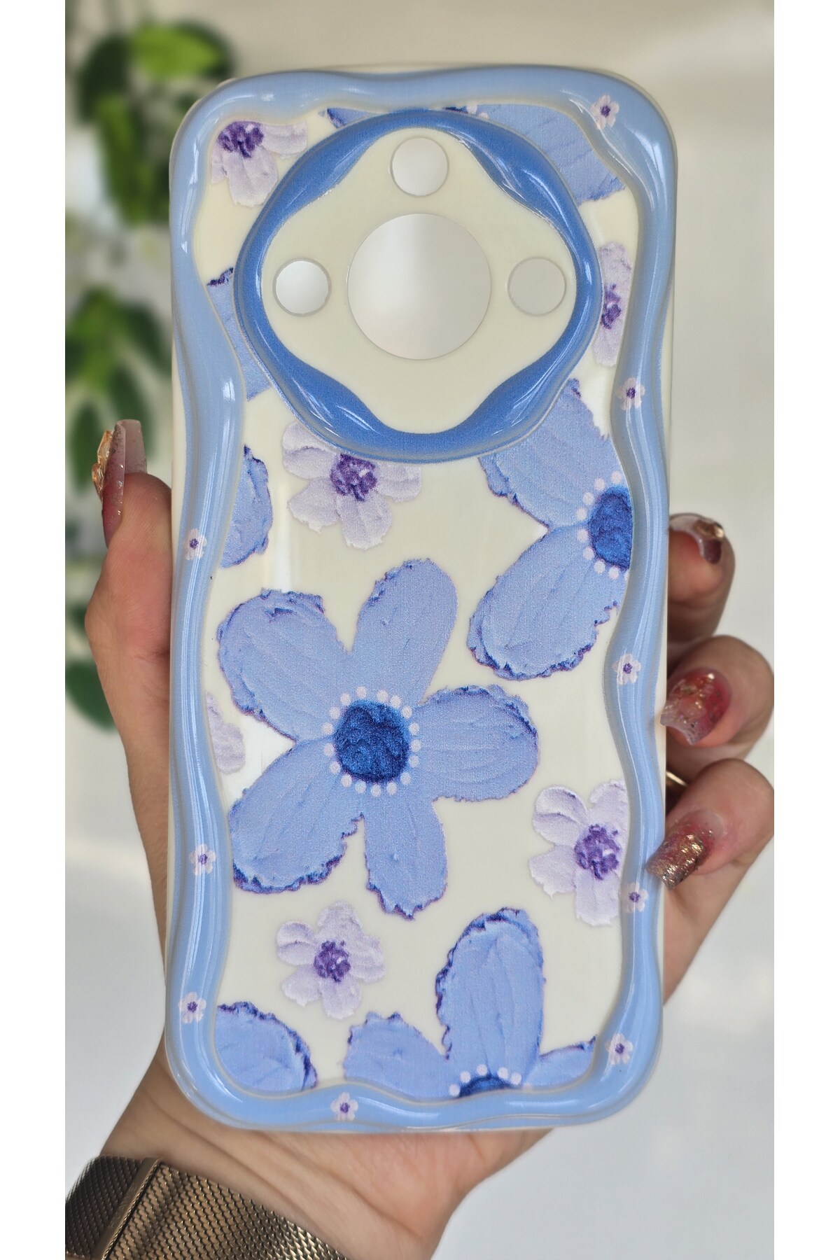 Realme 11 Pro Case Pastel Blue Daisy Pattern Camera Protected Colorful Silicone Cover