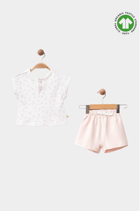 Solemini Blush Pink Premium Organik Pamuk Bebek Takım