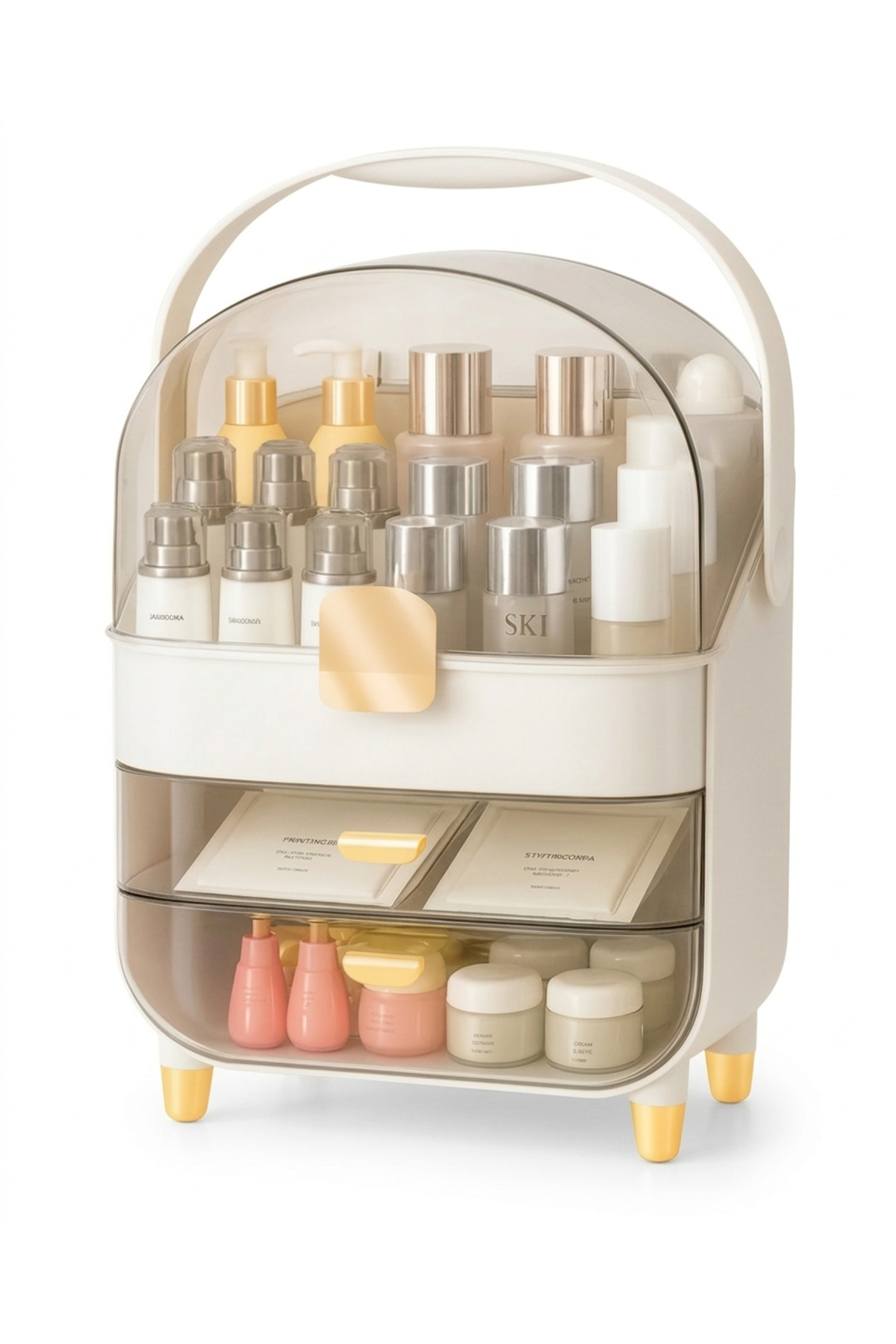 メイク道具・化粧小物 HOLLYWOOD AIR  A ir B rushM akeup sfs elektrik Bee Home Makyaj Organizer Beyaz Ak-865 - Fiyatı