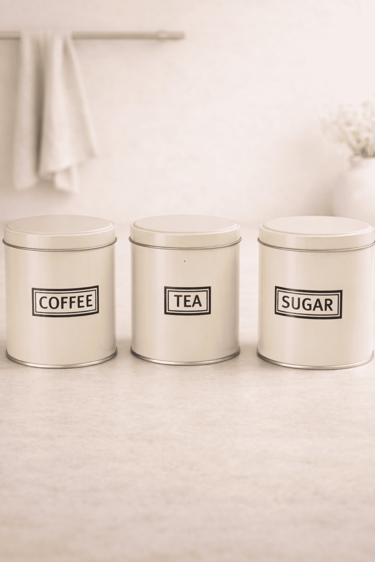Home 3-Piece 99x114 mm 0.8 L Storage Box Set - Cream