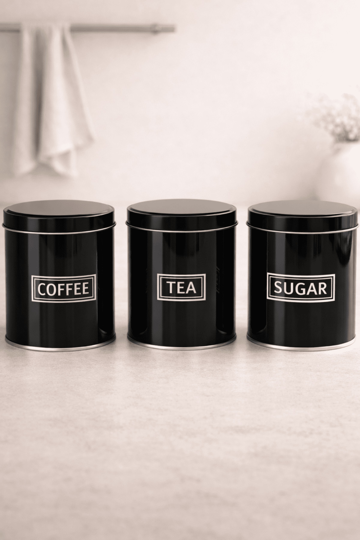 Home 3-Piece 99x114 mm 0.8 L Storage Box Set - Black