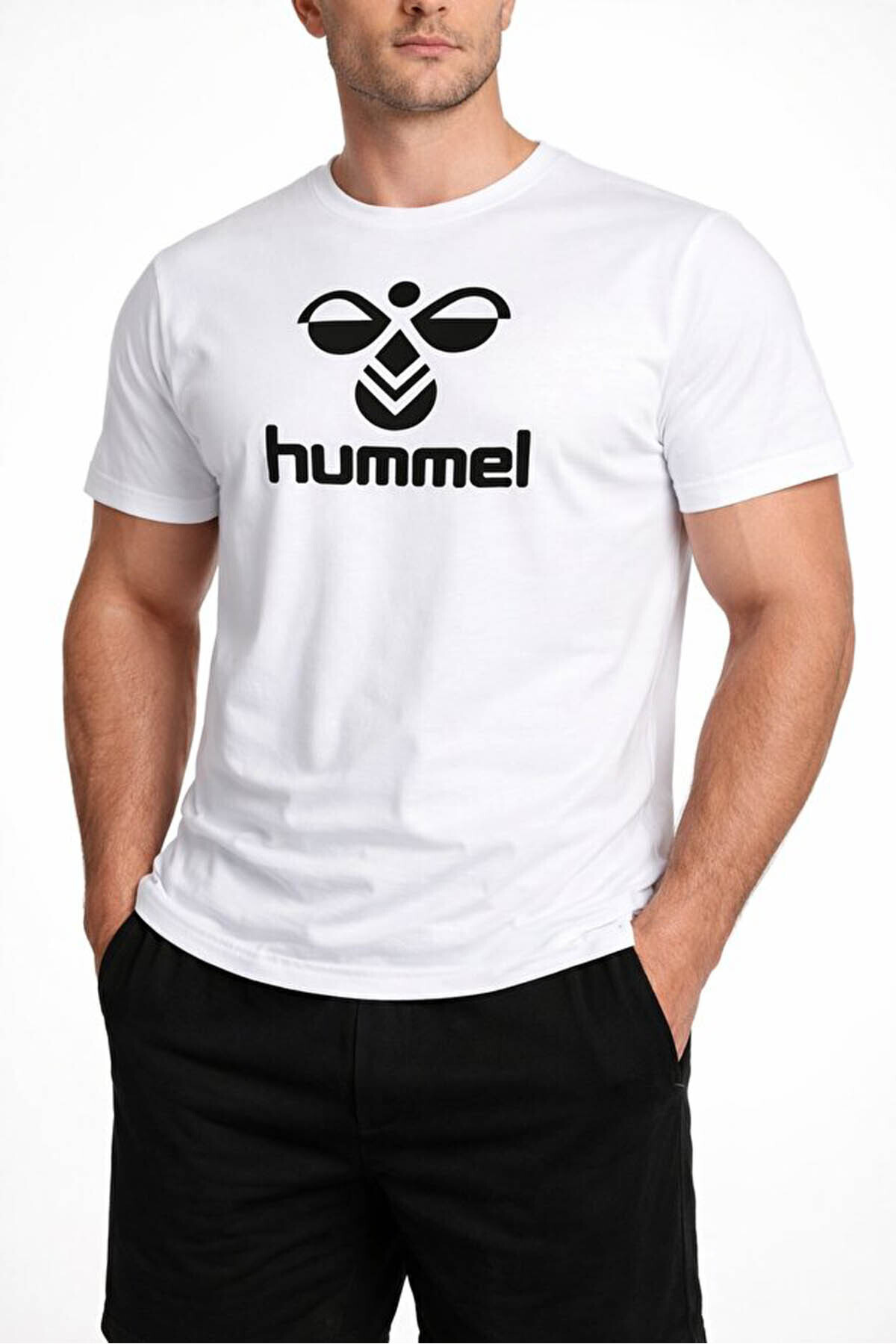 hummel Hmlsenes Beyaz Erkek T-Shirt 922217-9001 görsel 3