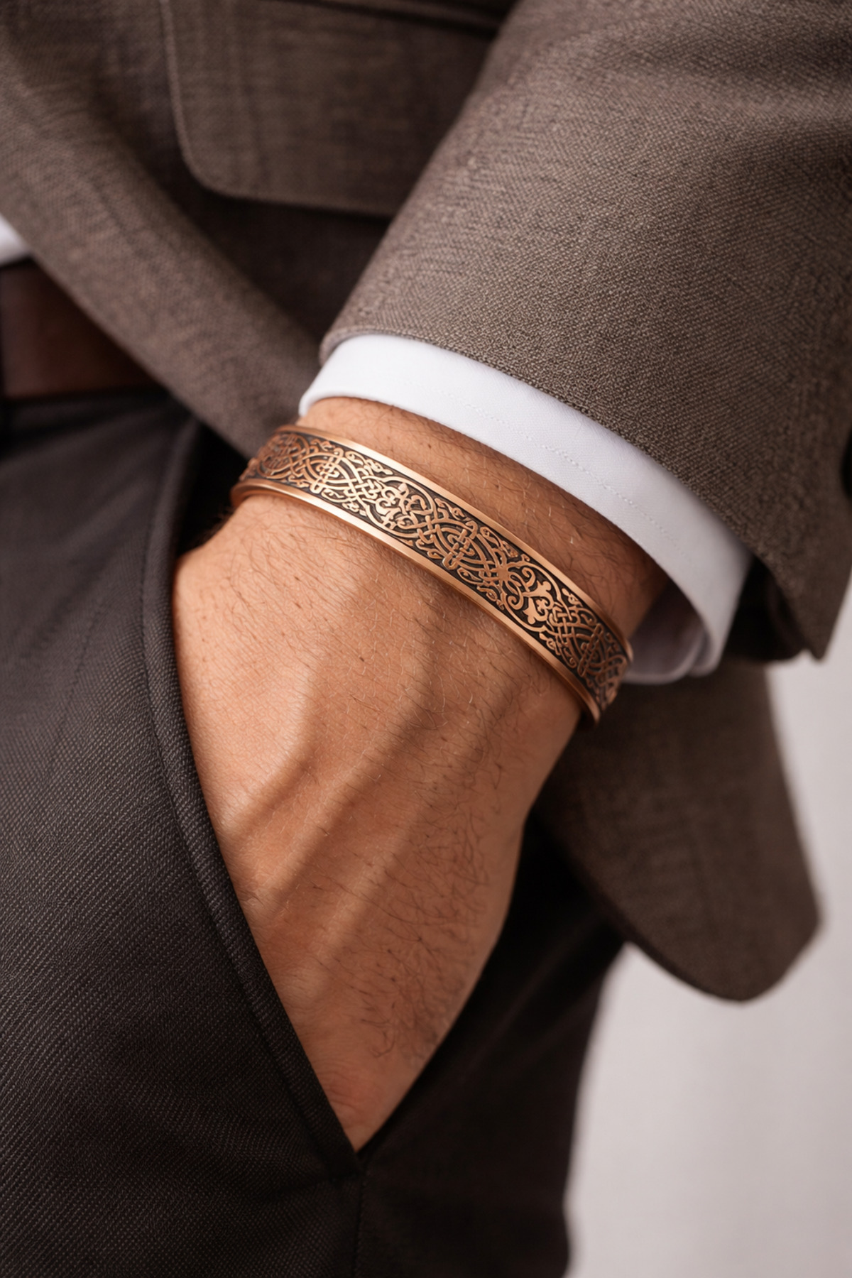 Men's Copper Bracelet - Felak Nas Celcelutiye and Hz. Solomon Sealed Protective Prayer