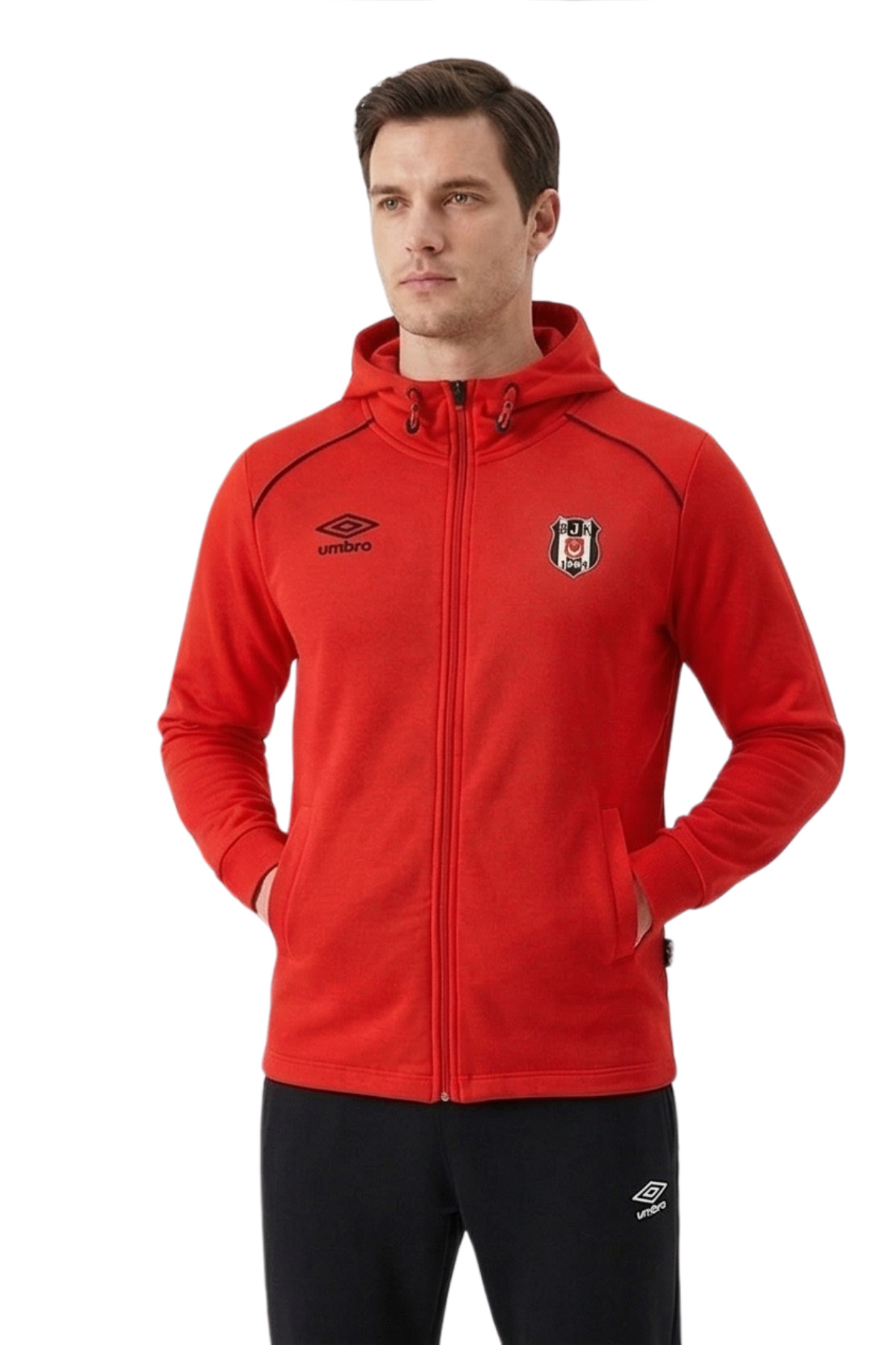 Beşiktaş BEŞİTAŞ UMBRO LEBRON HOODİE KIRMIZI SWEAT görsel 5