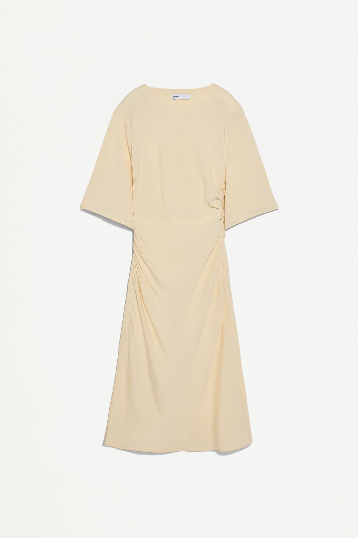 LEFTIES  Büzgülü midi elbise - Görsel 6