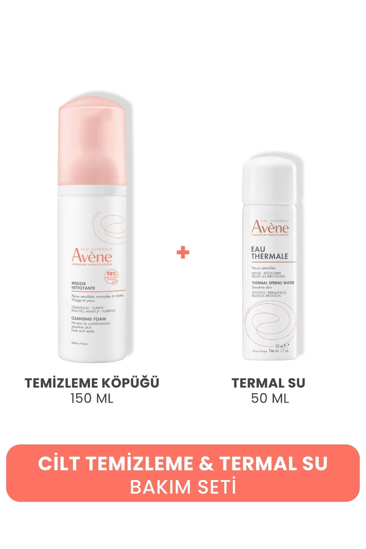 Cilt Temizleme & Termal Su Bakım Seti (Temizleme Köpüğü 150 ML + Termal Su 50 ML) — PFBPKT128