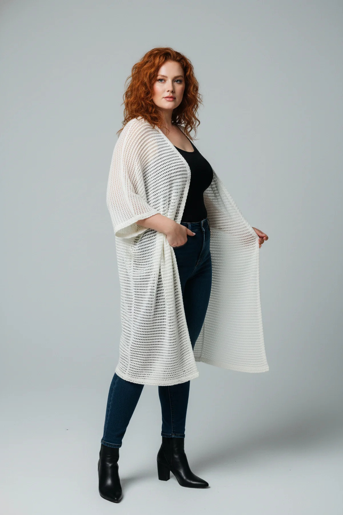 Shape Of You  Delikli Uzun Kesim Hırka - Görsel 2