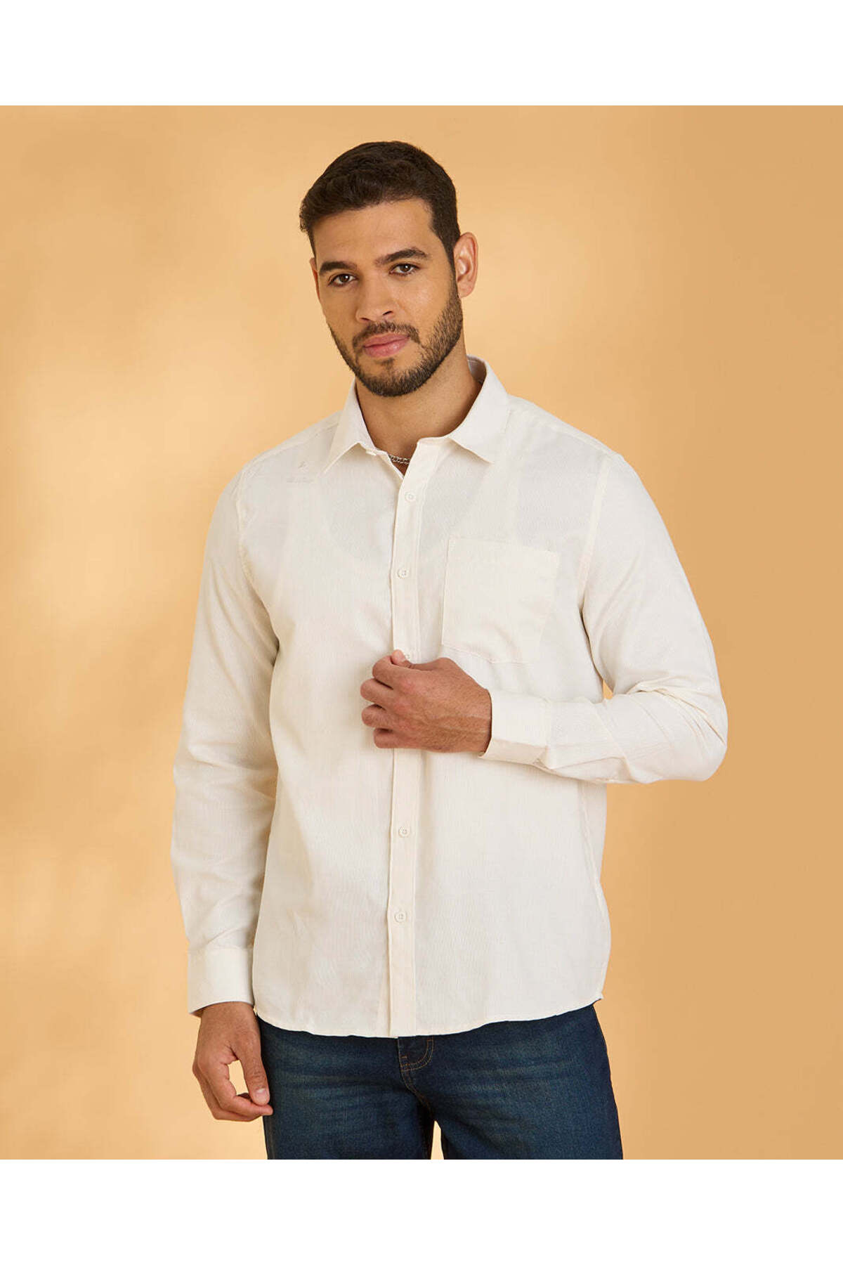 REDTAG Men White Formal Shirt