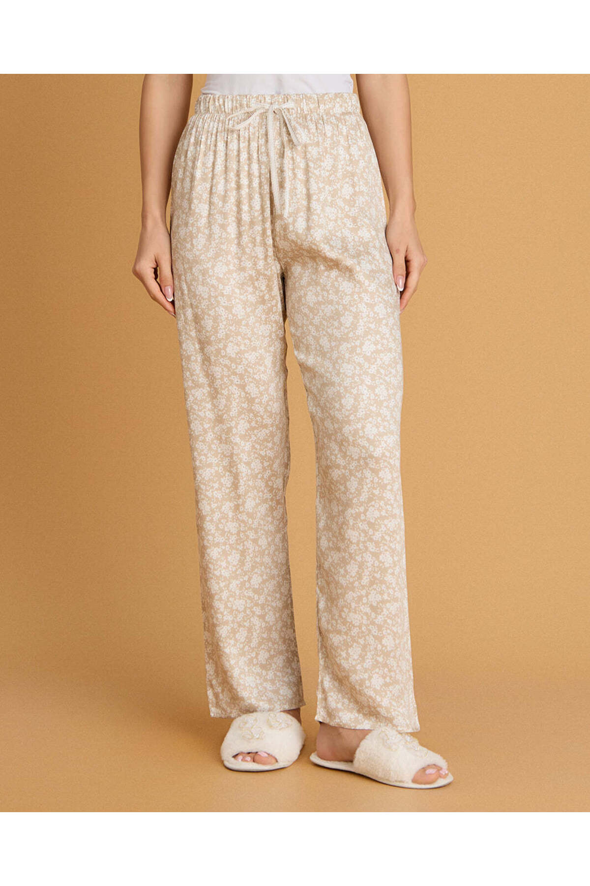 REDTAG Women Beige Printed Pyjama Bottom