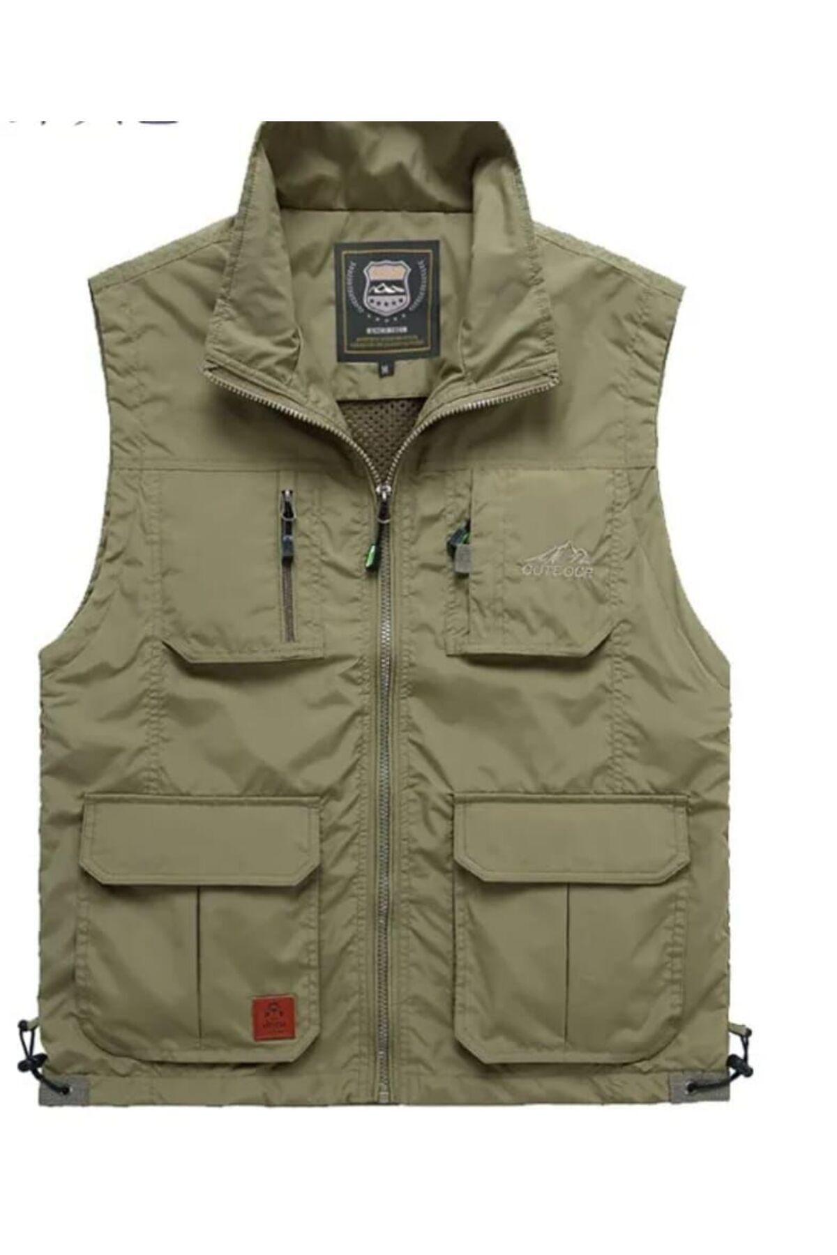 Sanalbolluk İçi Fileli Krem Renk Outdoor Yazlık Yelek görsel 5