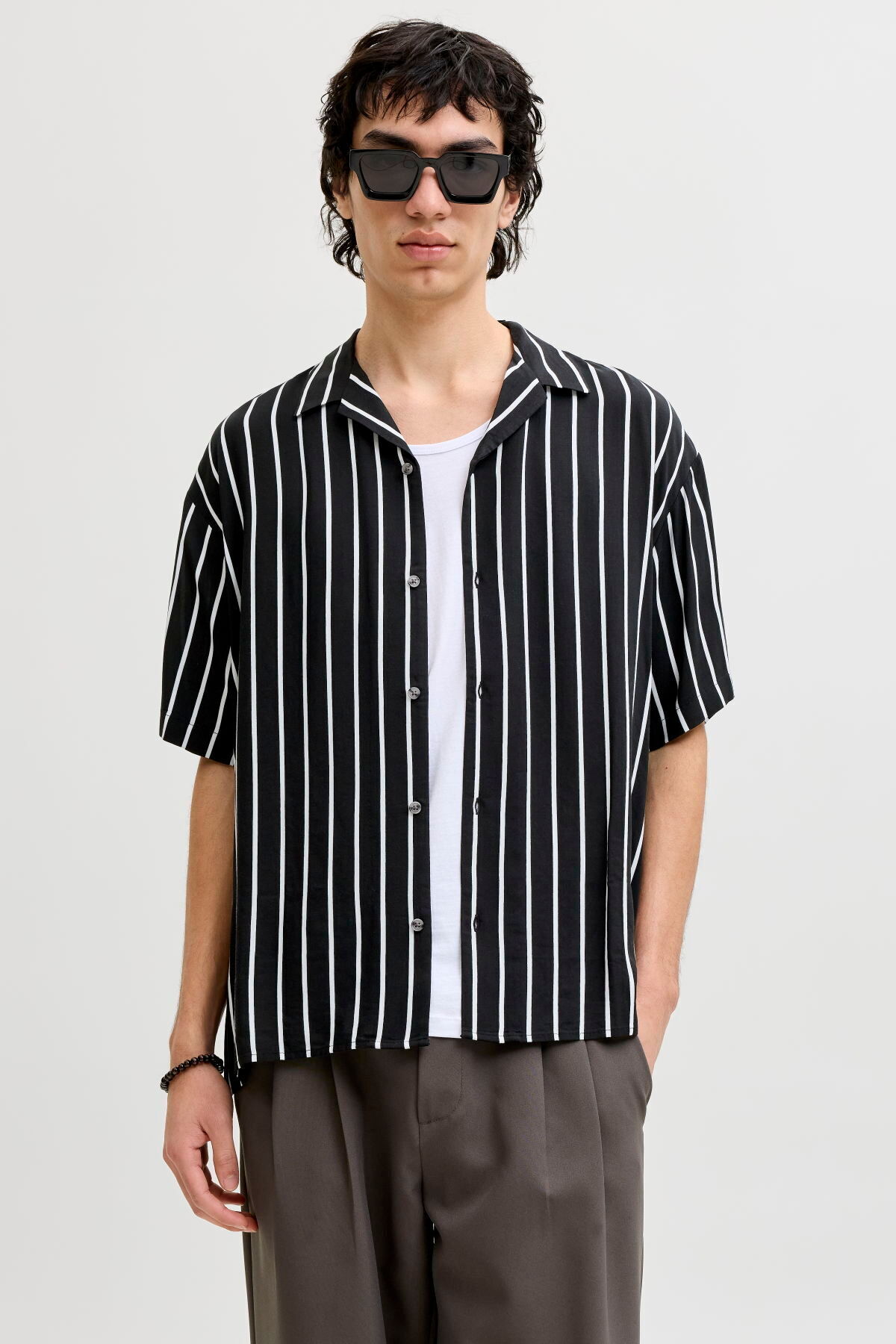 پیراهن راه راه یقه اسکی مردانه - جف جک اند جونز پیراهن Jack & Jones
