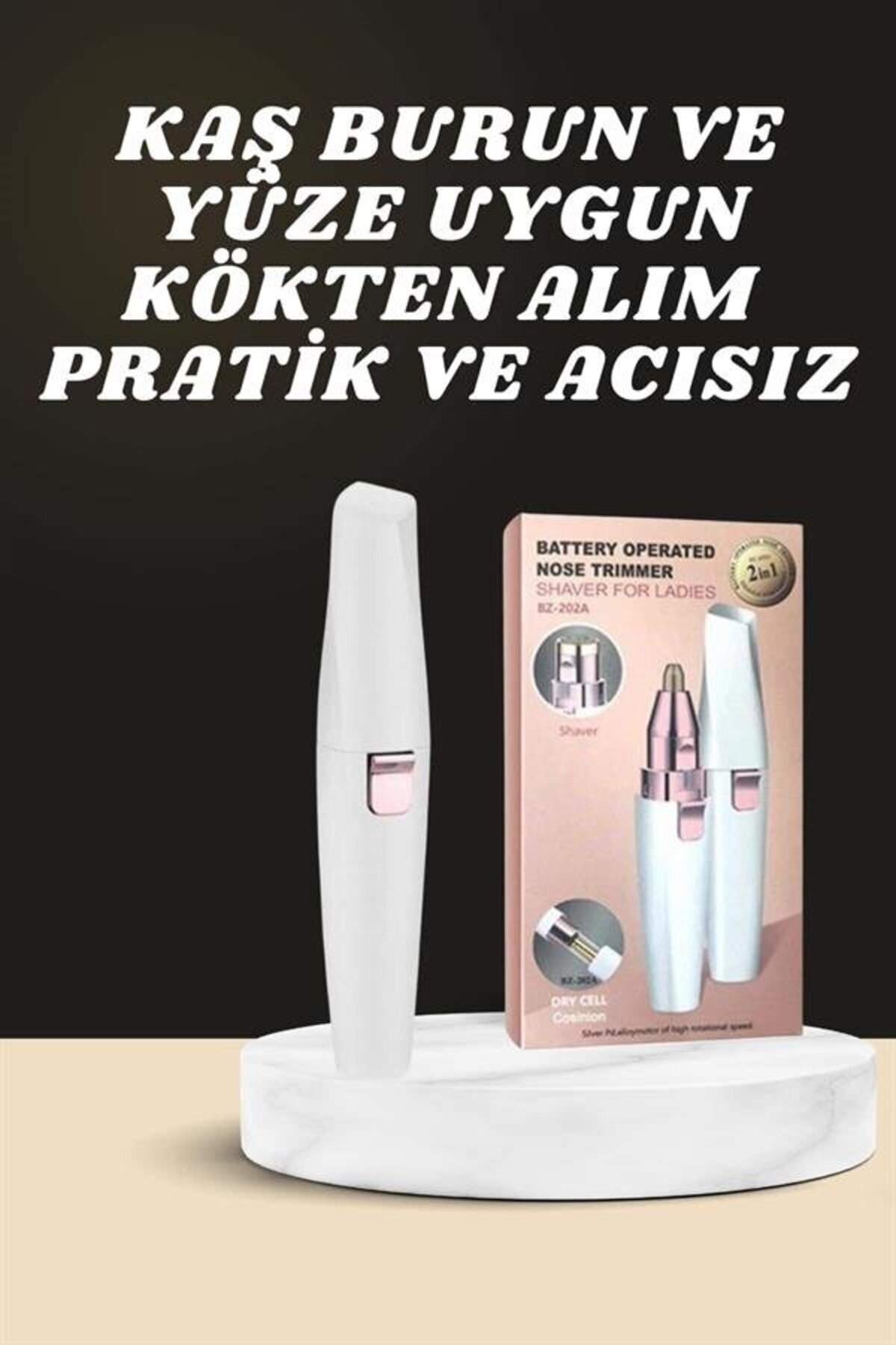 Ally Kulak Burun ve Yüz Epilasyon Aleti ve Yüz Masaj Aleti İkili Cilt Bakım Seti - HS08376446-9214
