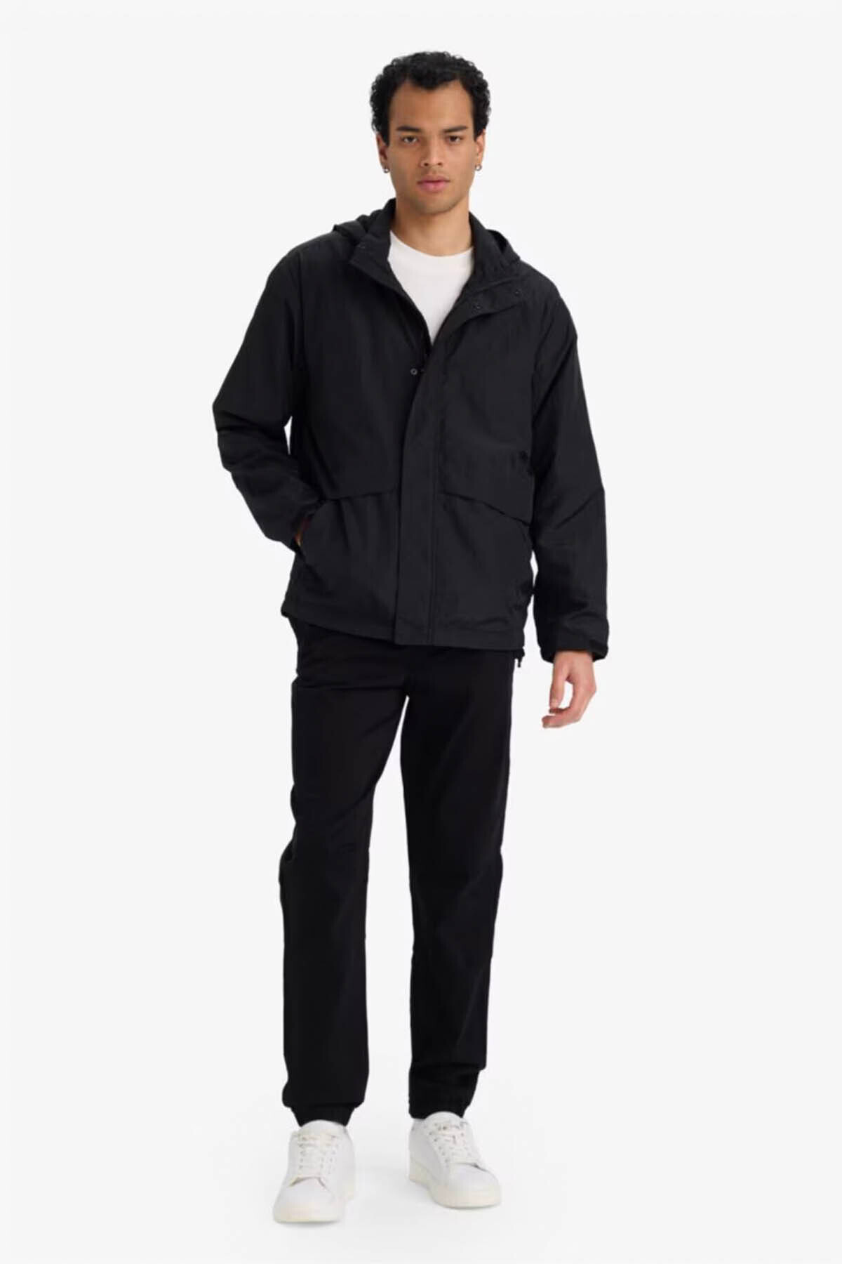 DeFacto REGULAR Fit Su İtici Kapüşonlu Yağmurluk D6305AX26SP görsel 2