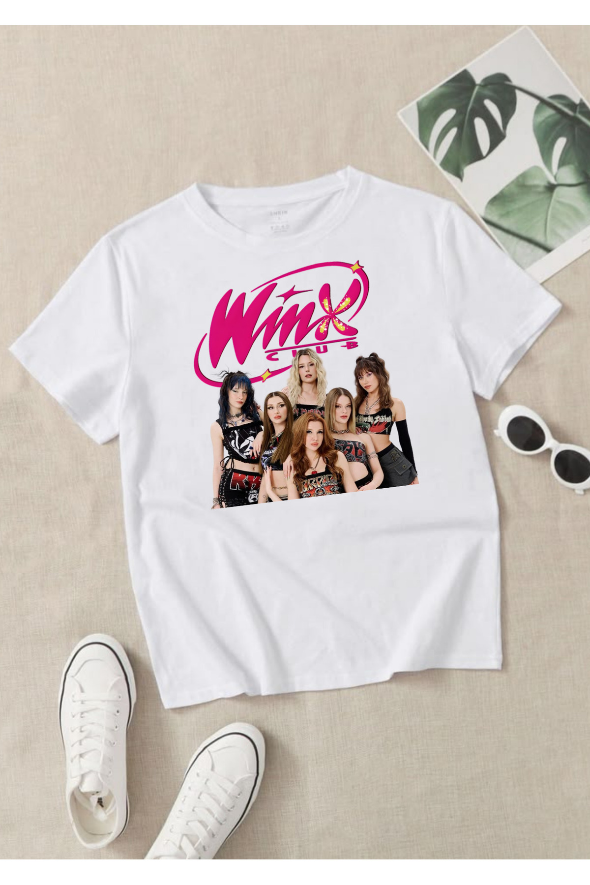 manifest winx club design t-shirt 100% organic cotton white t-shirt