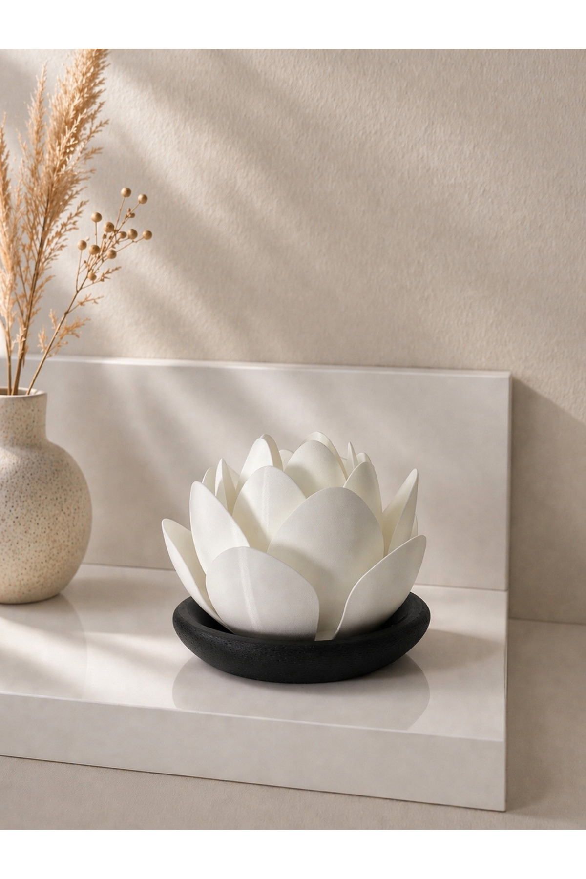 Lotus Flower led Candle Holder – Decorative Night Light | Modern Minimal Candle Holder
