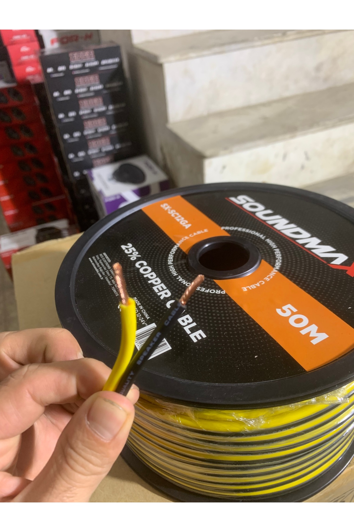 Soundmax Deniz Sound Garage 12 ga Subwoofer ve Hoparlör kablosu SX