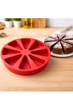 Şenhomee Silikon kek kalıbı üçgen dilimli pasta çikolata muffin kalıbı 8 li
