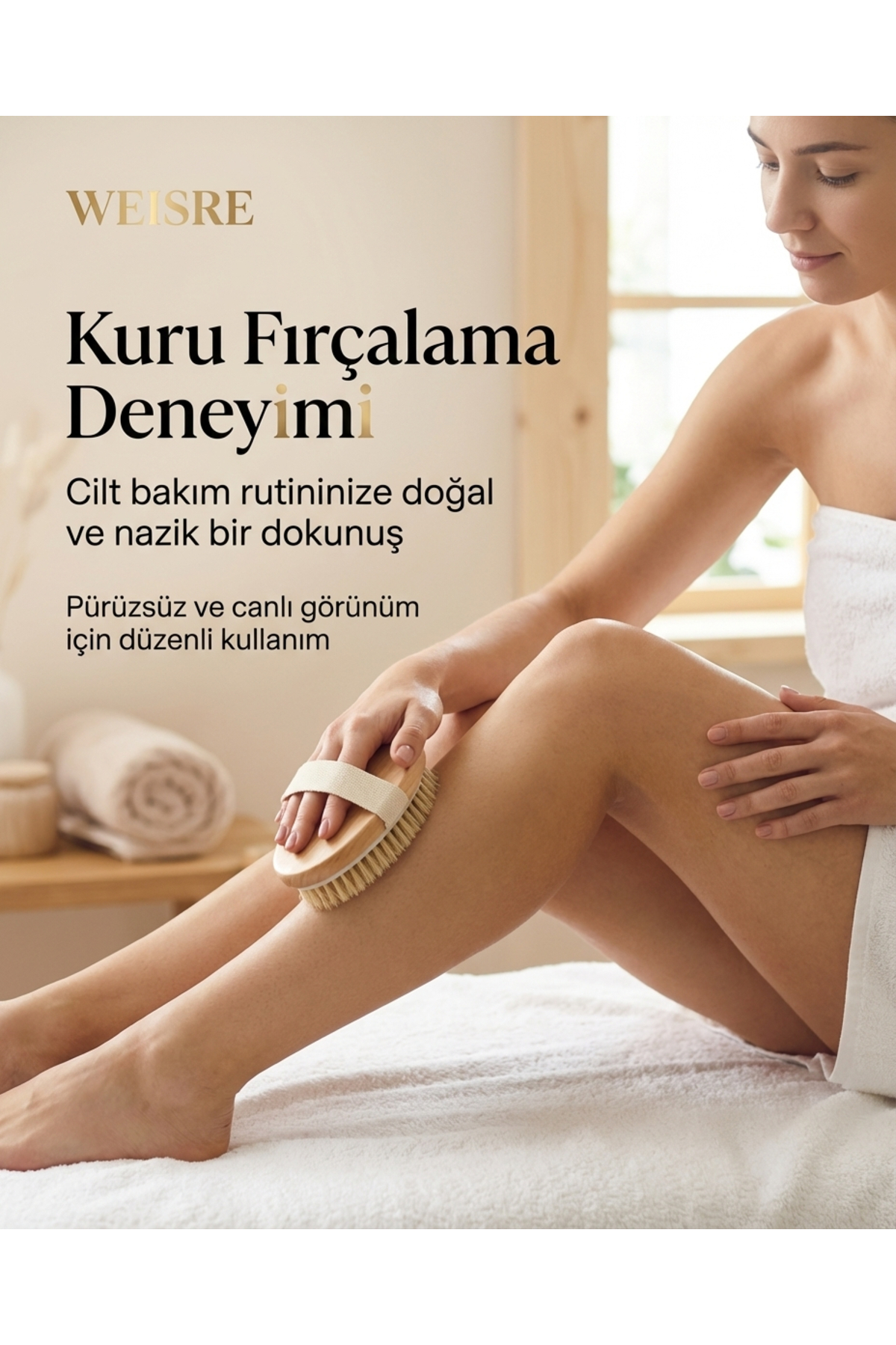 Doğal Kıllı Vücut Fırçası - Kuru Fırçalama Eksfoliasyon Ahşap Masaj Fırçası Seti — MJGN232WSR — تصویر 5 از 8