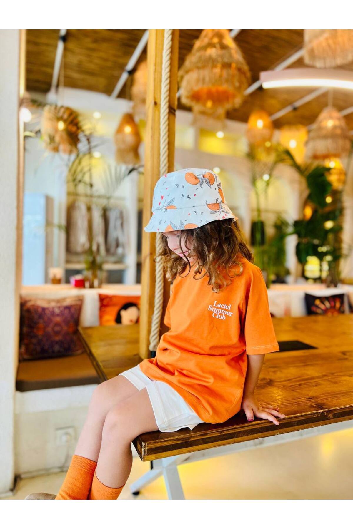 Unisex Şort Tshirt Takım - Turuncu