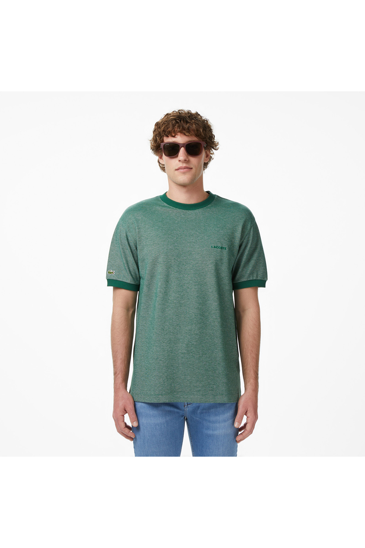 Lacoste Erkek Relaxed Fit Bisiklet Yaka Koyu Yeşil T-Shirt - Fiyatı
