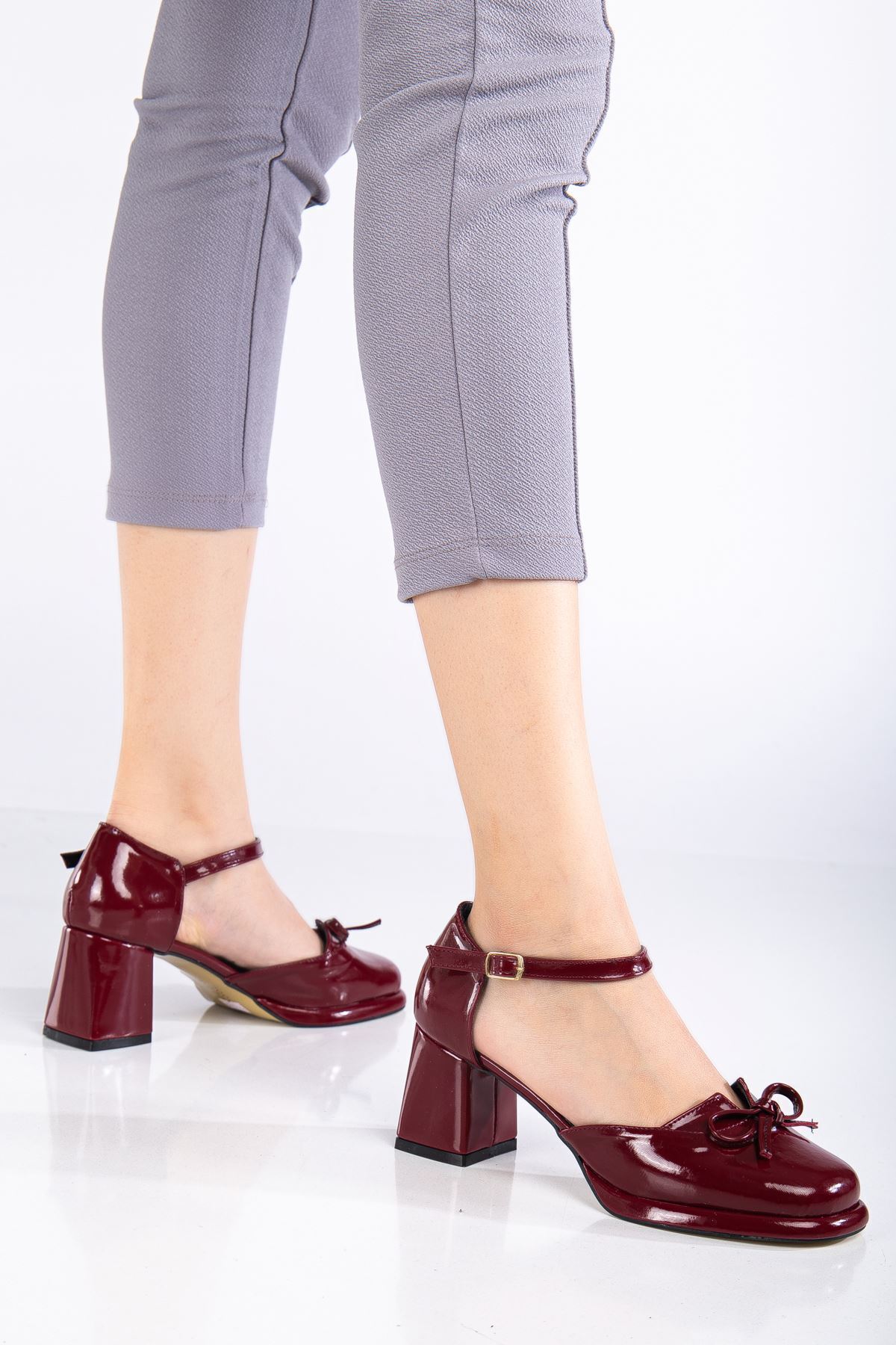 MaskButik  Velora Topuklu Rugan Ayakkabı - Görsel 4