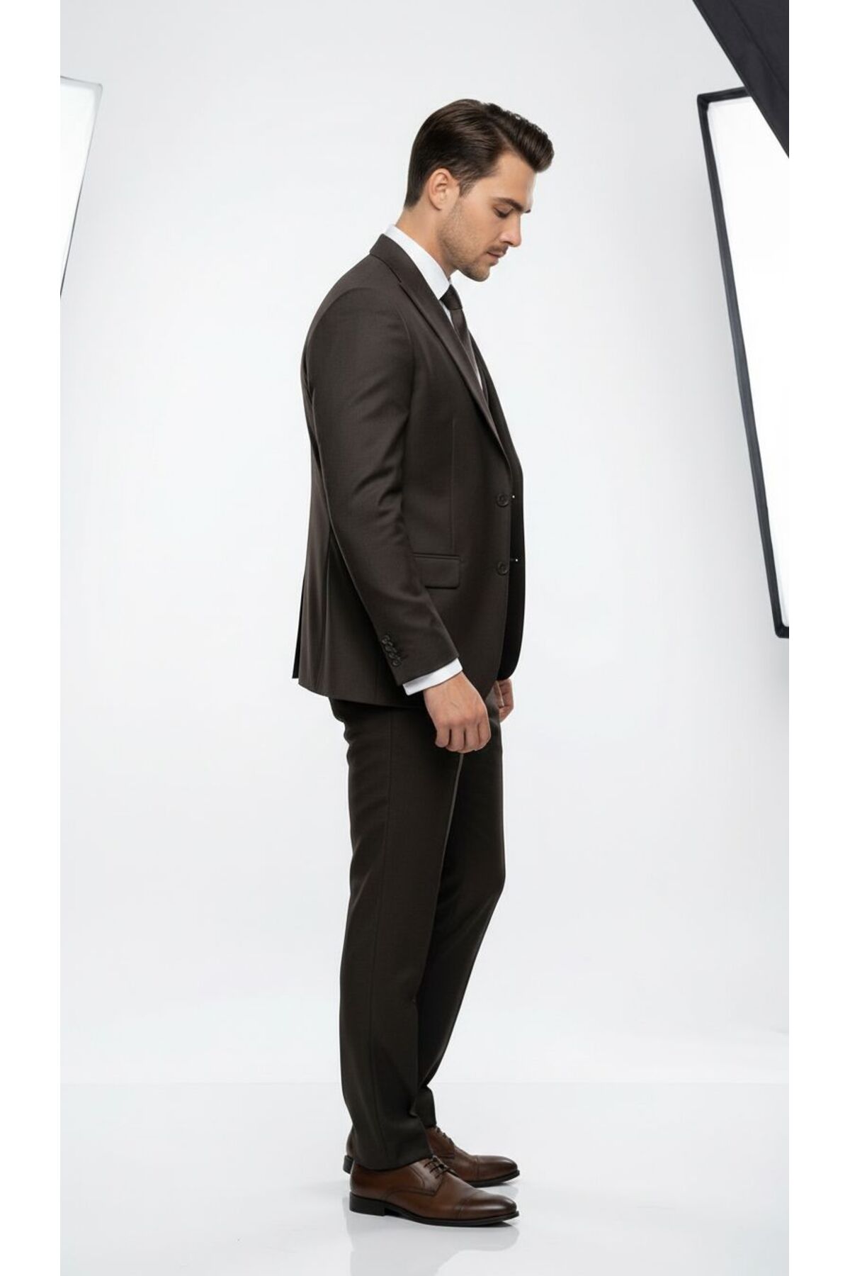 Slim Fit Takım Elbise Yelekli Modern Kesim Likralı Esnek 3