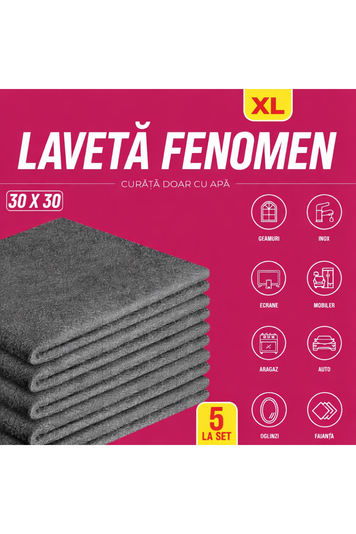 Clino SET 5 LAVETE MAGICE FENOMEN 30X30CM