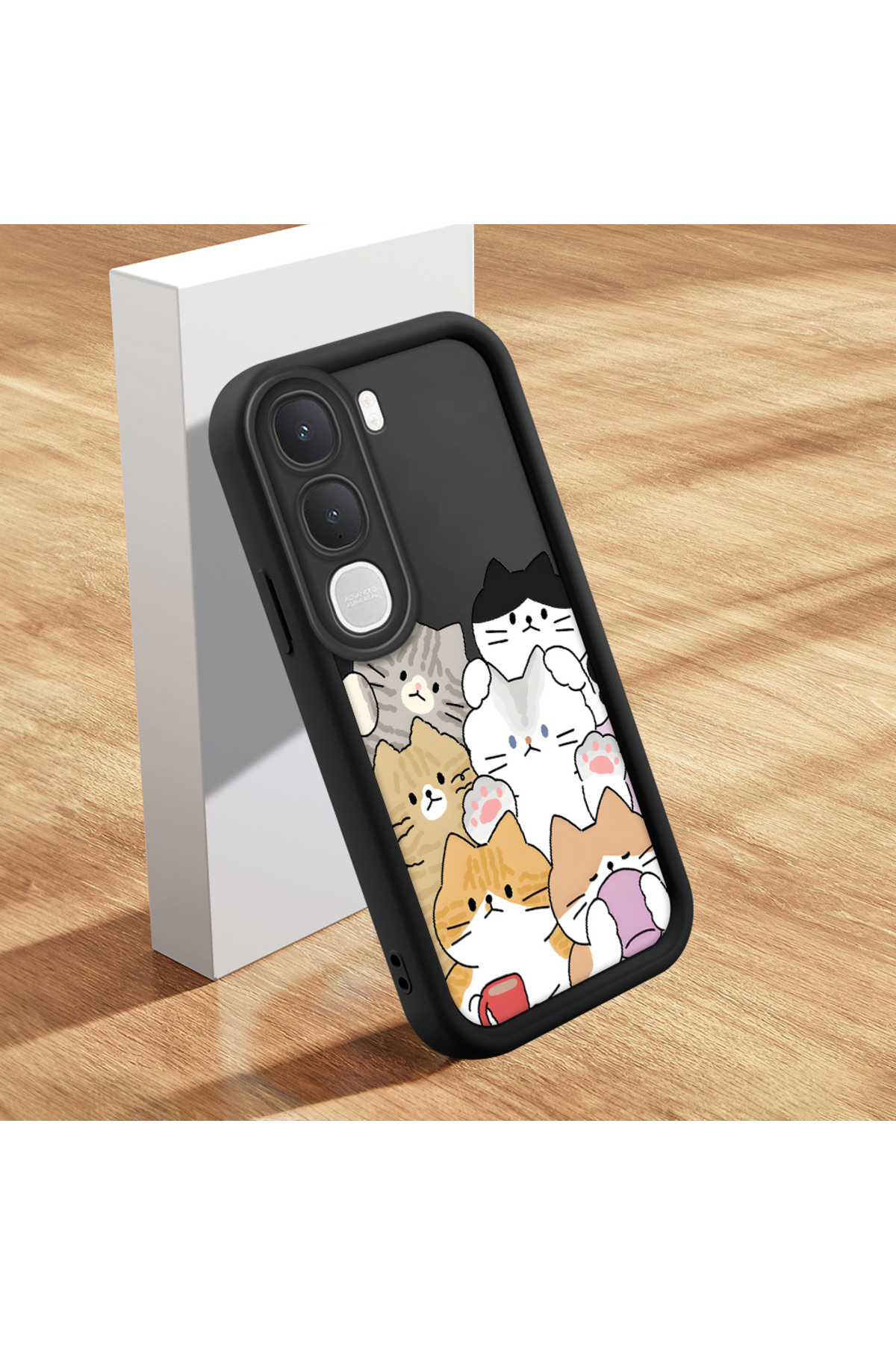 Vivo Y31 5G Compatible Cat Pattern Slim Soft Silicone Phone Case with Camera Protection