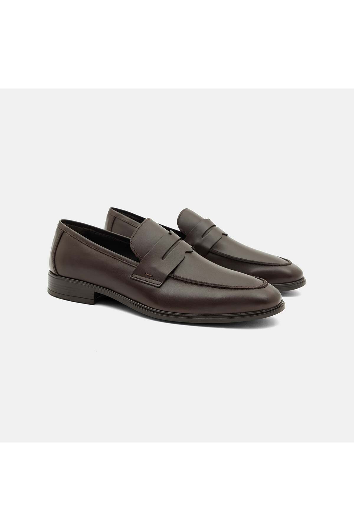 ●DeDoe Desa Erkek Koyu Kahve Klasik Slip-On Deri Loafer - Fiyatı, Yorumları